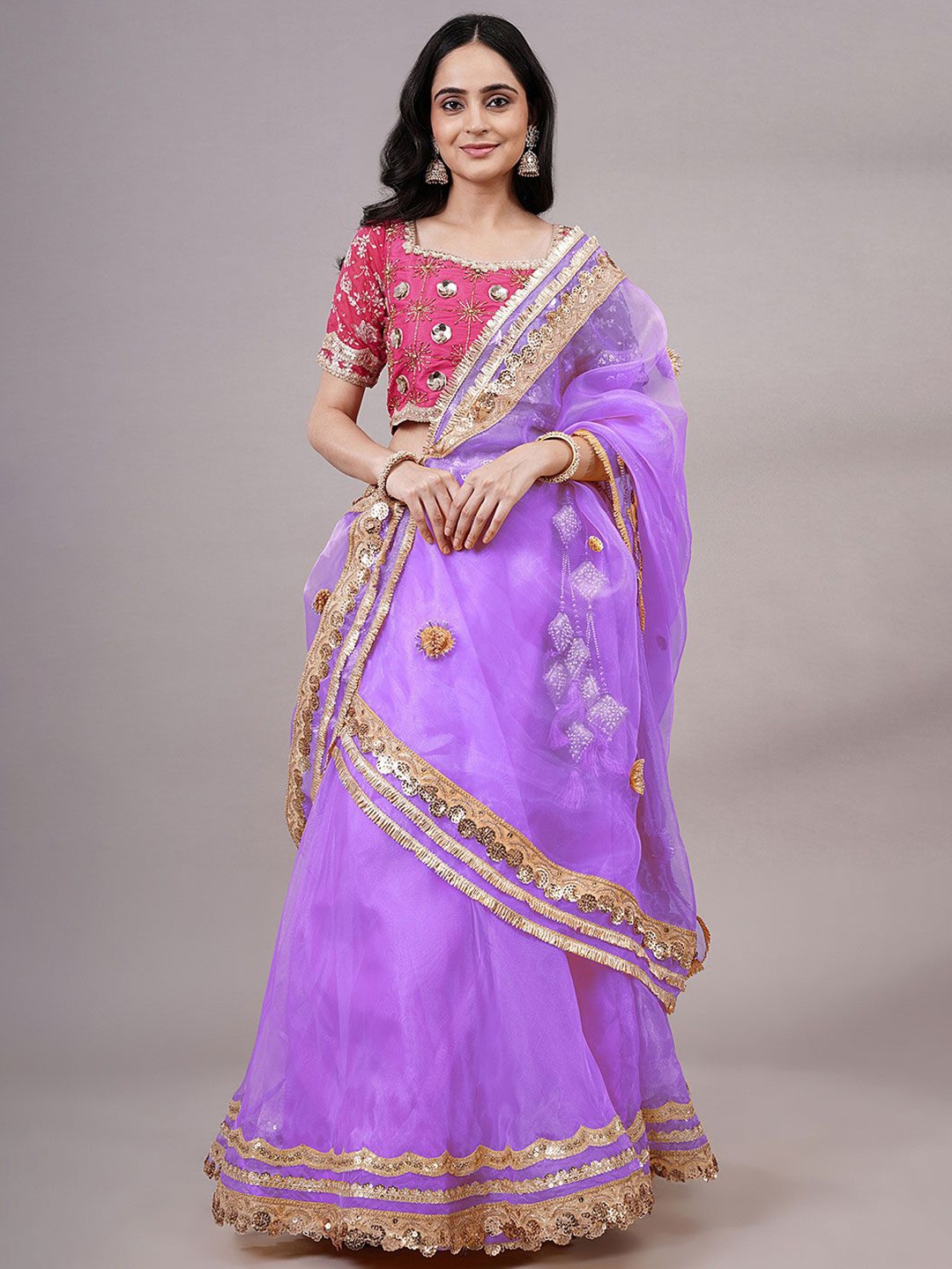 Utsav Fashion Embroidered Beads & Stone Organza Ready to Wear Lehenga & Choli With Dupatta, Pink
Utsav Fashion Embroidered Beads & Stone Organza Ready to Wear Lehenga & Choli With Dupatta, Pink