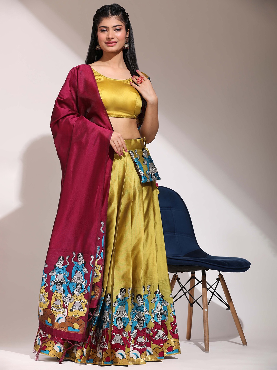 DIVASTRI Woven Design Silk Semi-Stitched Lehenga & Unstitched Blouse With Dupatta, Yellow
DIVASTRI Woven Design Silk Semi-Stitched Lehenga & Unstitched Blouse With Dupatta, Yellow