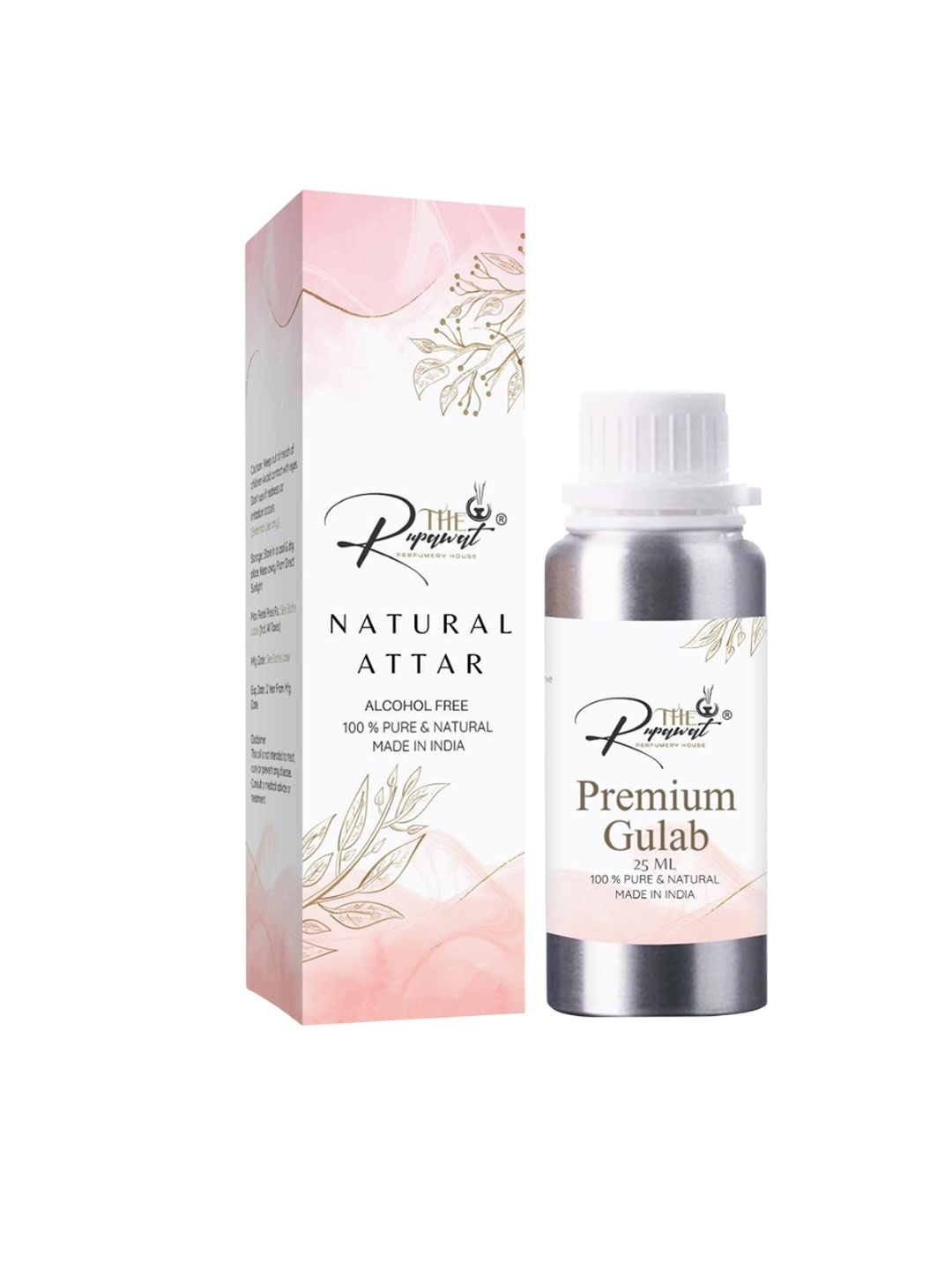 THE RUPAWAT Perfumery House Premium Gulab Natural & Alcohol Free Attar 25 ml, Silver
THE RUPAWAT Perfumery House Premium Gulab Natural & Alcohol Free Attar 25 ml, Silver