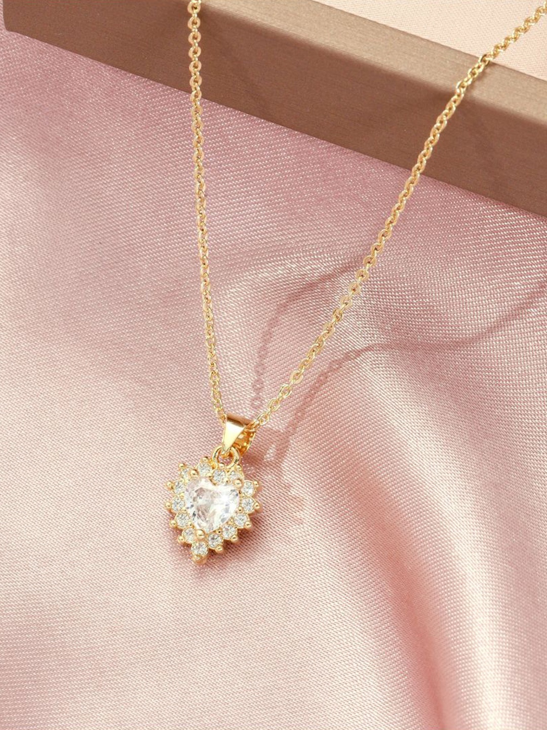 SALTY Diamond Studded Stainless Steel Love Drop Pendant & Chain Jewellery Accessories, Gold
SALTY Diamond Studded Stainless Steel Love Drop Pendant & Chain Jewellery Accessories, Gold