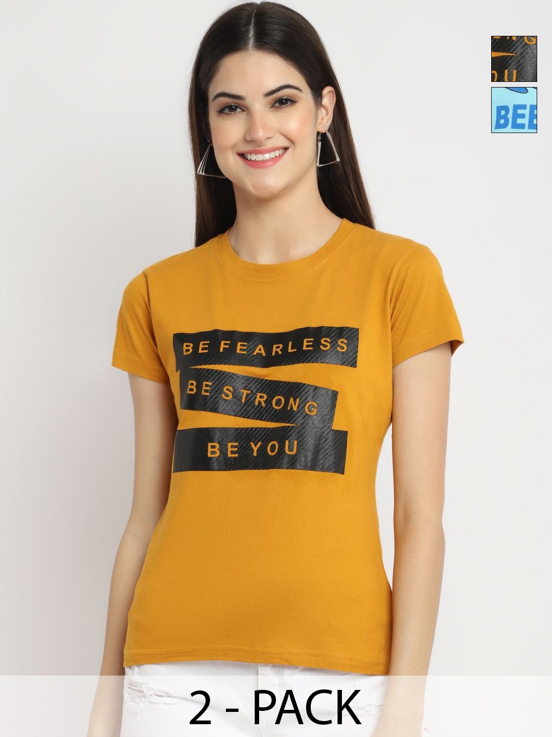 Dreambe Women Pack Of 2 Looney Tunes Graphic Printed Round Neck Cotton T-shirts, Mustard
Dreambe Women Pack Of 2 Looney Tunes Graphic Printed Round Neck Cotton T-shirts, Mustard