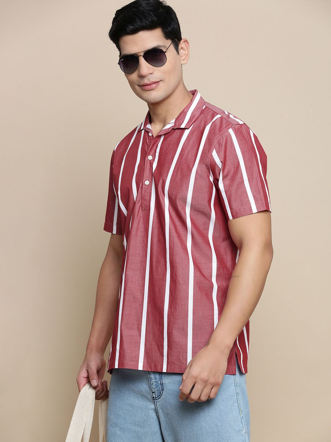 INVICTUS Men Sport Relaxed Fit Spread Collar Vertical Striped Cotton Casual Shirt, Peach
INVICTUS Men Sport Relaxed Fit Spread Collar Vertical Striped Cotton Casual Shirt, Peach
