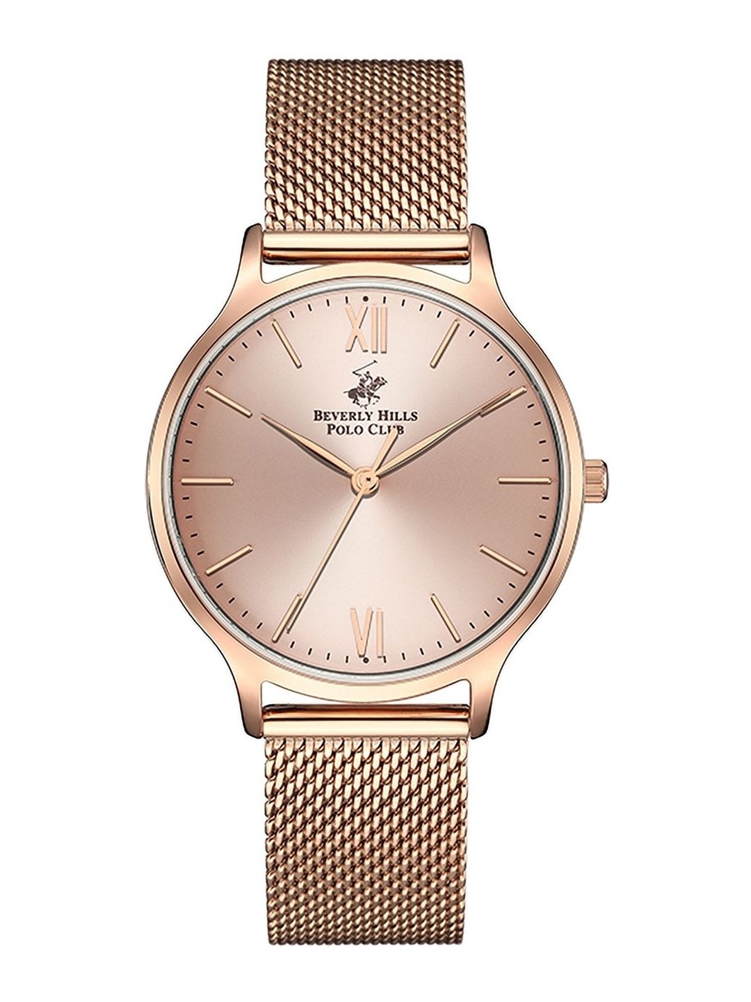 Beverly Hills Polo Club Women Embellished Dial & Stainless Steel Bracelet Style Straps Analogue Watch, Rose gold
Beverly Hills Polo Club Women Embellished Dial & Stainless Steel Bracelet Style Straps Analogue Watch, Rose gold