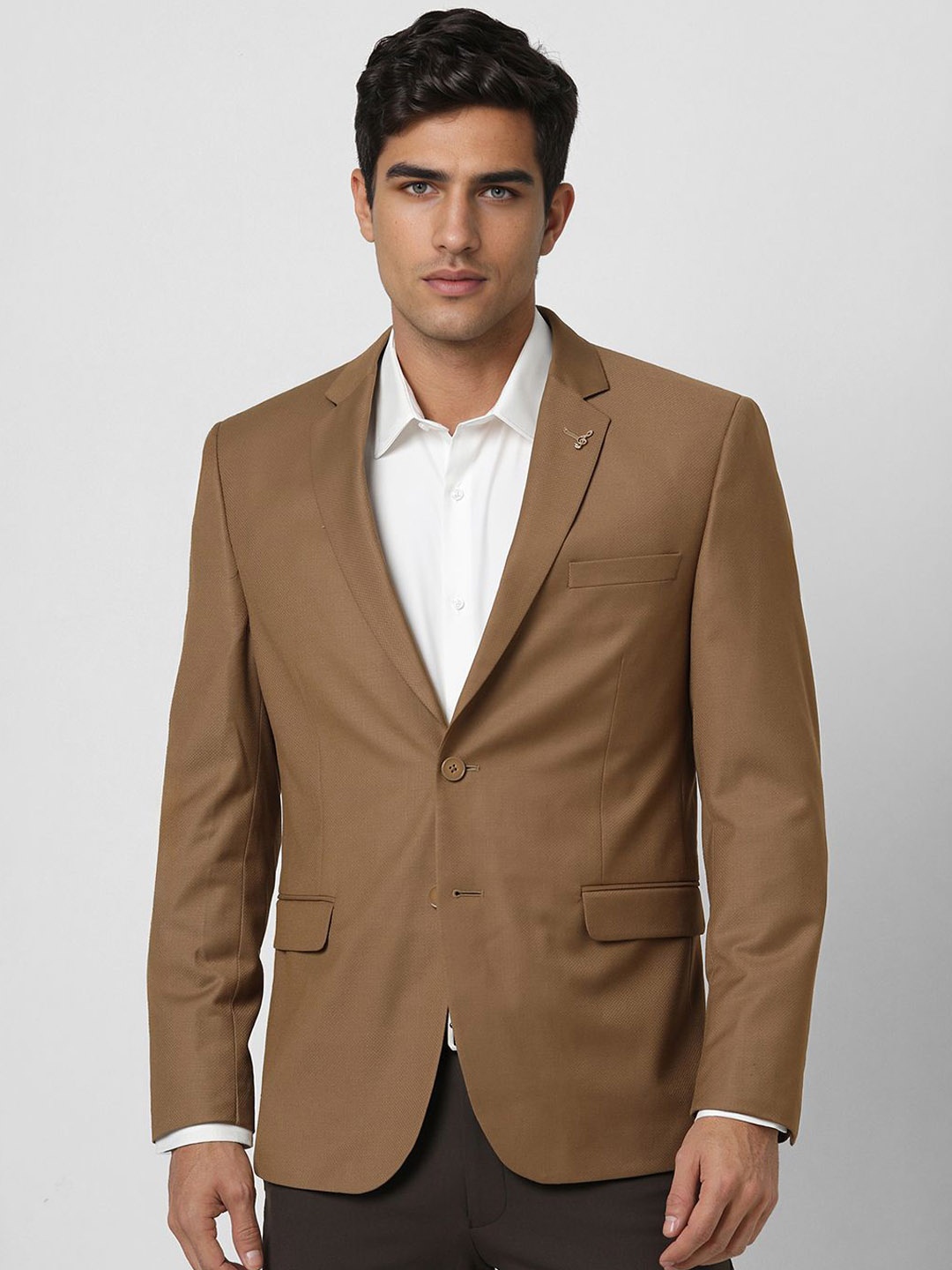 Van Heusen Textured Notched Lapel Long Sleeves Slim-Fit Single Breasted Formal Blazer, Brown
Van Heusen Textured Notched Lapel Long Sleeves Slim-Fit Single Breasted Formal Blazer, Brown