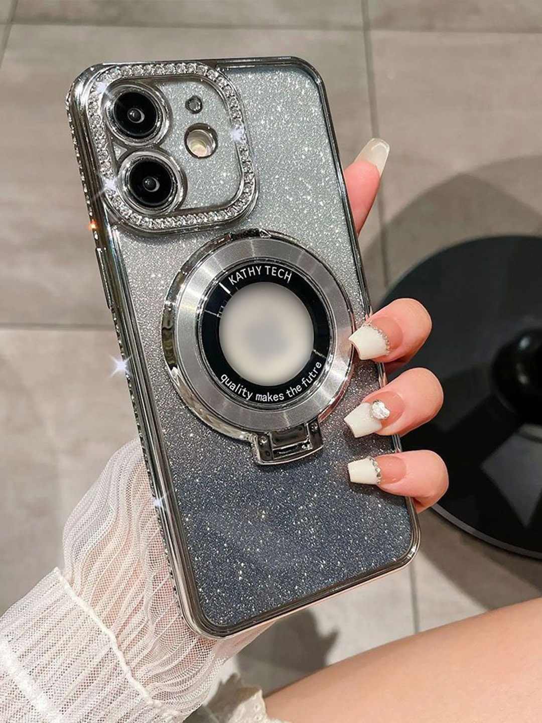 Luxury Kase LK111 Glitter Diamond Magnetic Holder Stand Mag-Safe iPhone 11 Back Case, Silver
Luxury Kase LK111 Glitter Diamond Magnetic Holder Stand Mag-Safe iPhone 11 Back Case, Silver