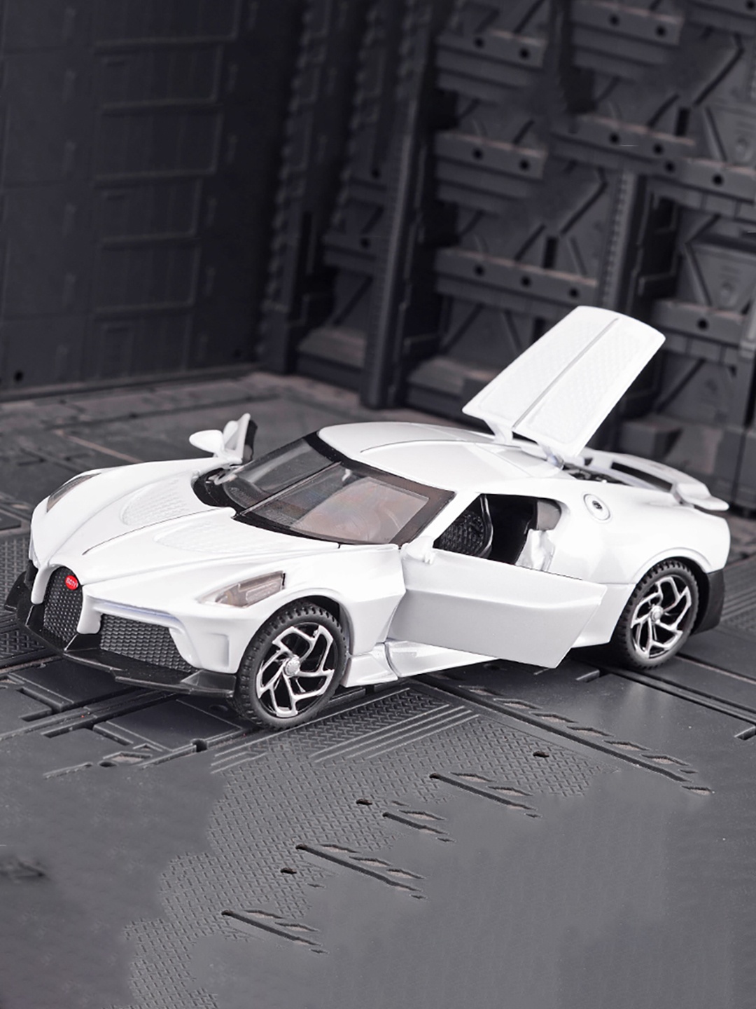 UKAXA Kids 132 Die Cast Metal Model La Voiter Toy Car Pullback Openable Door Sound & Light, White
UKAXA Kids 132 Die Cast Metal Model La Voiter Toy Car Pullback Openable Door Sound & Light, White