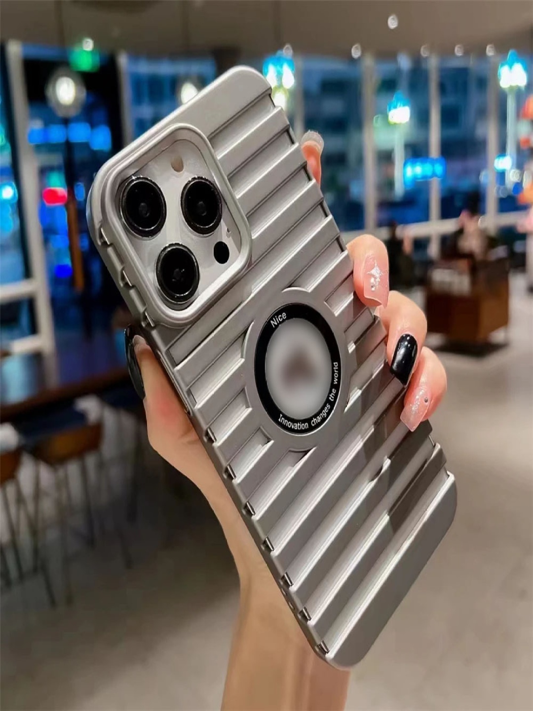 Luxury Kase LK165 Solid iPhone 16 Pro Logo Hole Mag-Safe Heat Dissipation Back Case, Grey
Luxury Kase LK165 Solid iPhone 16 Pro Logo Hole Mag-Safe Heat Dissipation Back Case, Grey