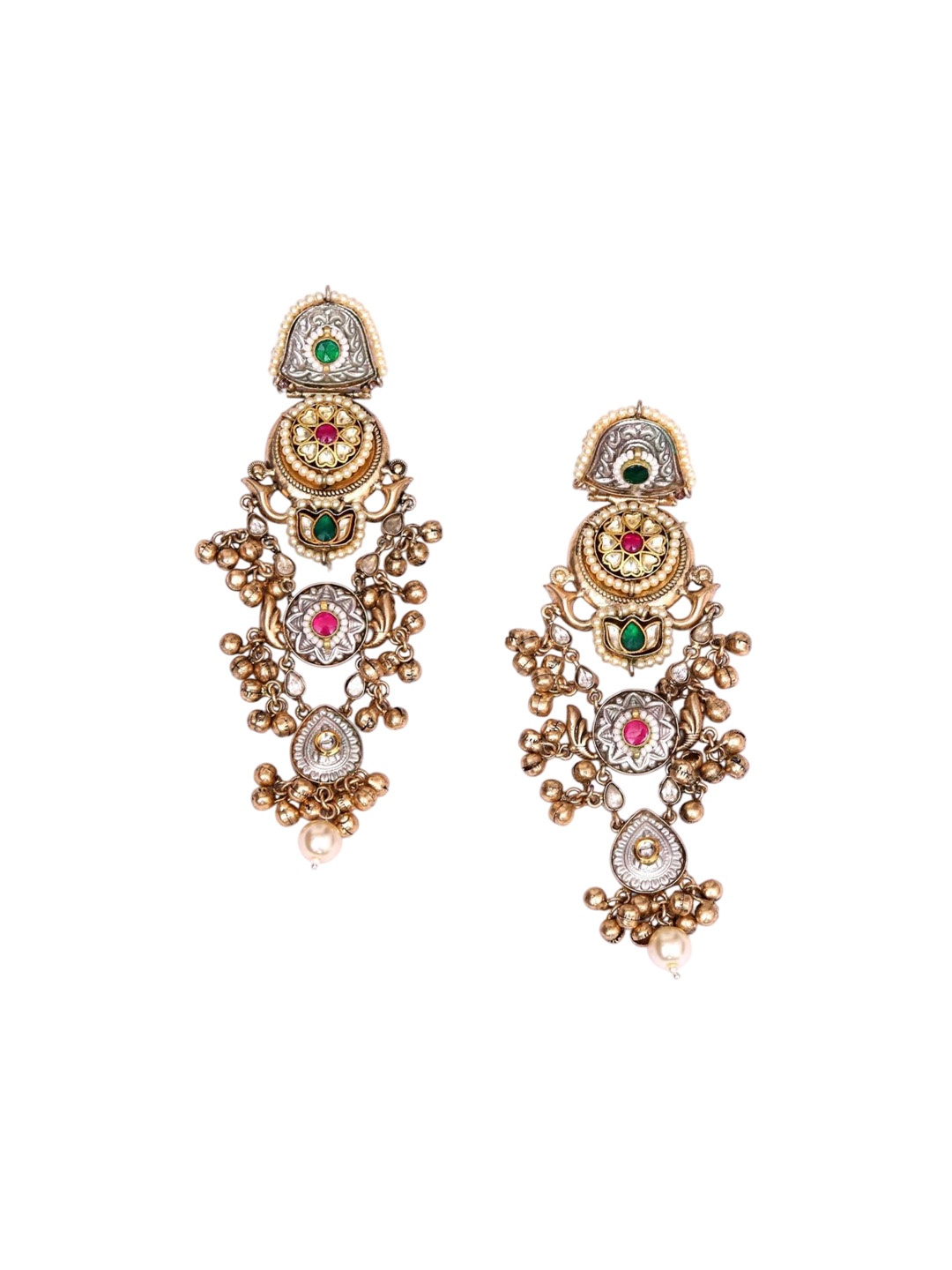 ADC SHEMONA Silver Plated Artificial Stones Studded & Beaded Contemporary Drop Earrings, Green
ADC SHEMONA Silver Plated Artificial Stones Studded & Beaded Contemporary Drop Earrings, Green
