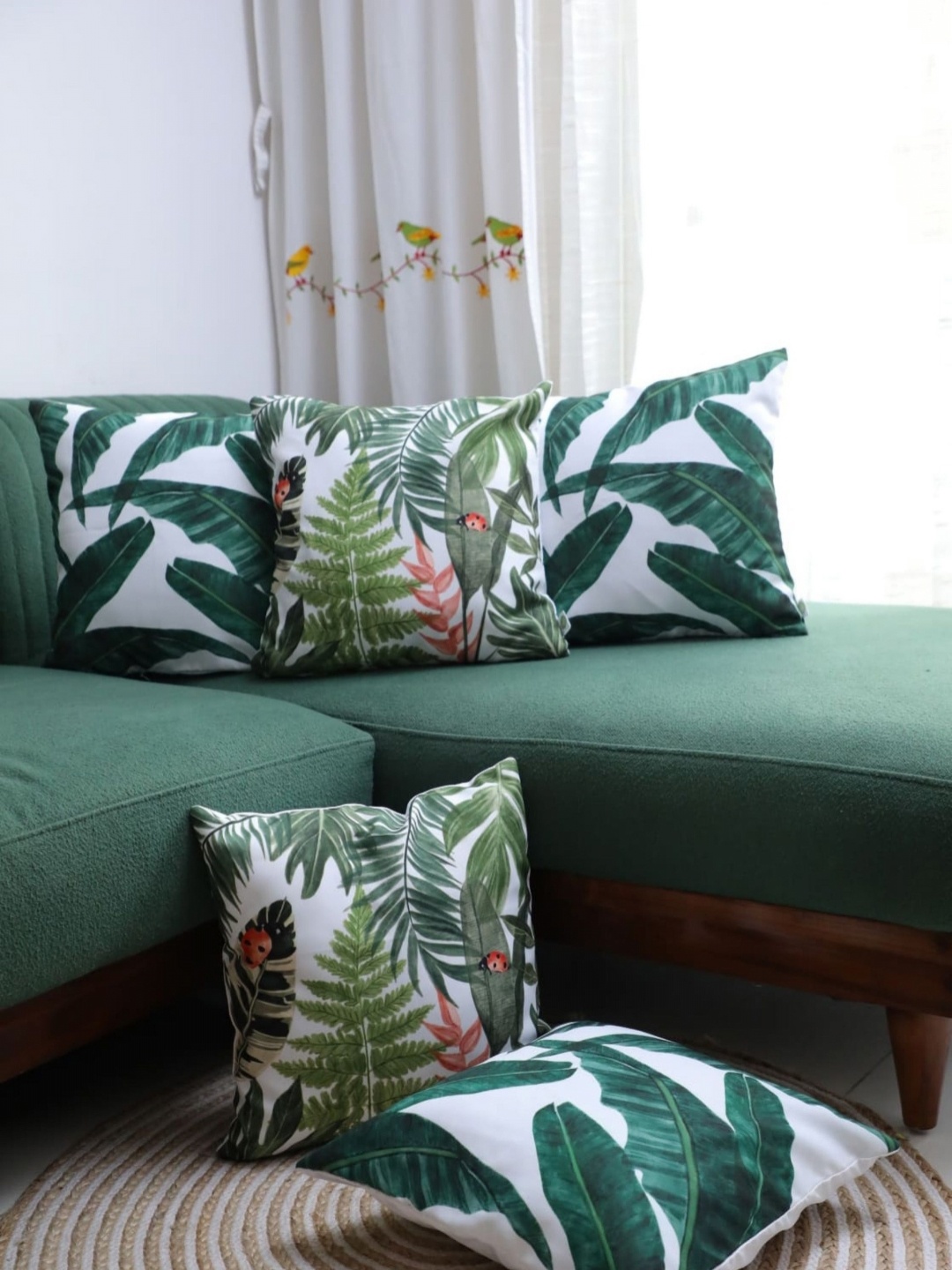 LUSHLYF Our Lady Beetle Night X Bliss Banana Green 5 Pcs Printed Velvet Cushion Covers, White
LUSHLYF Our Lady Beetle Night X Bliss Banana Green 5 Pcs Printed Velvet Cushion Covers, White