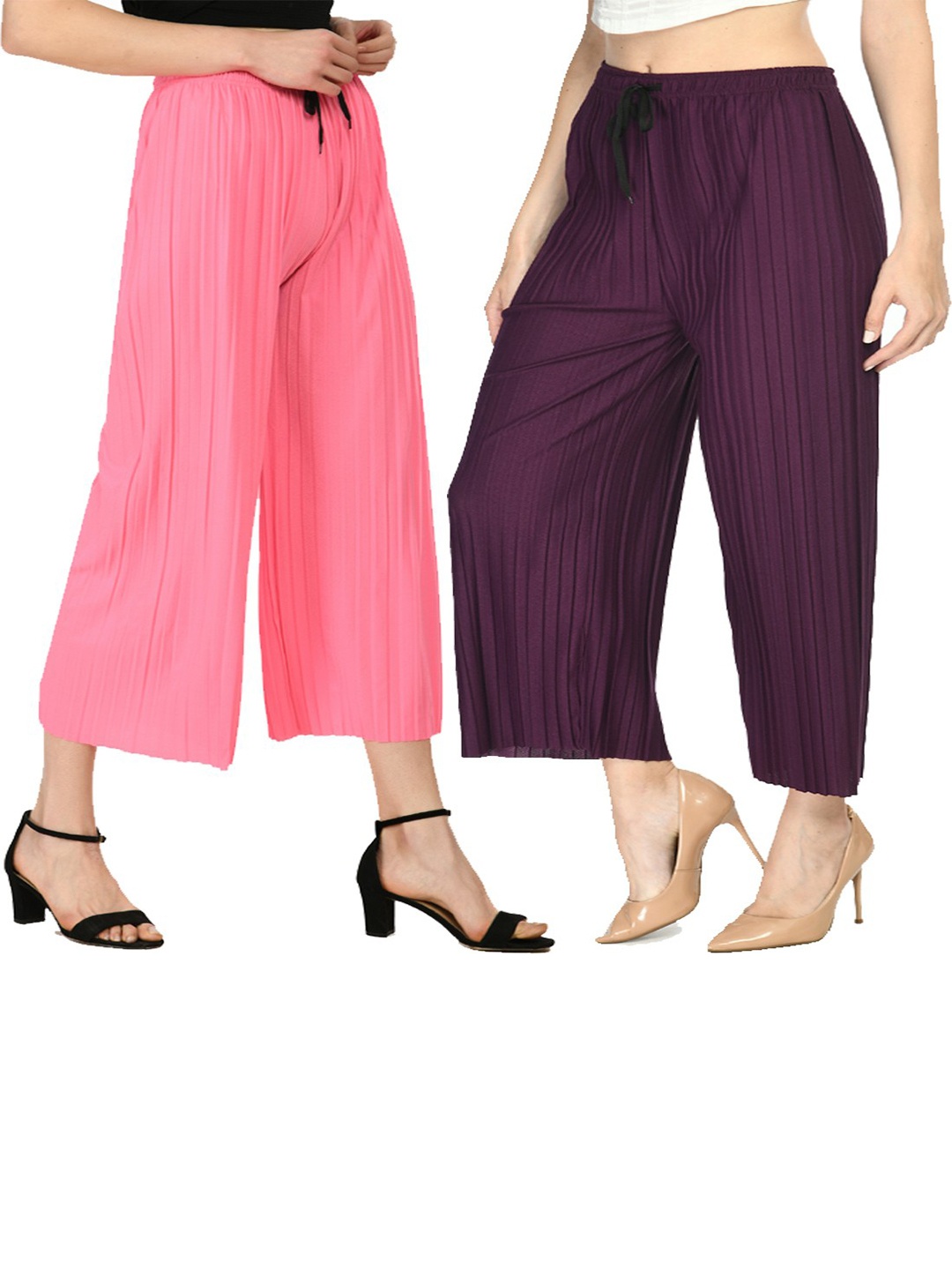 Purser Women Pack of 2 Original Regular Fit Mid-Rise Cotton Culottes Trouser, Pink
Purser Women Pack of 2 Original Regular Fit Mid-Rise Cotton Culottes Trouser, Pink