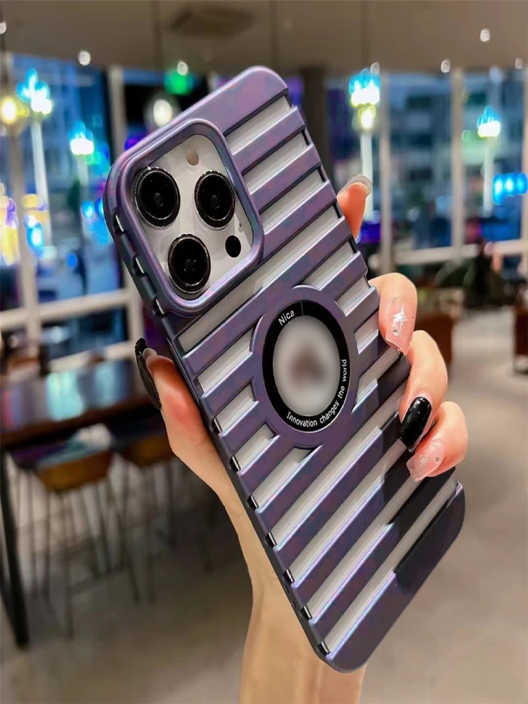 Luxury Kase LK165 Solid iPhone 16 Pro Max Logo Hole Mag-Safe Heat Dissipation Back Case, Purple
Luxury Kase LK165 Solid iPhone 16 Pro Max Logo Hole Mag-Safe Heat Dissipation Back Case, Purple