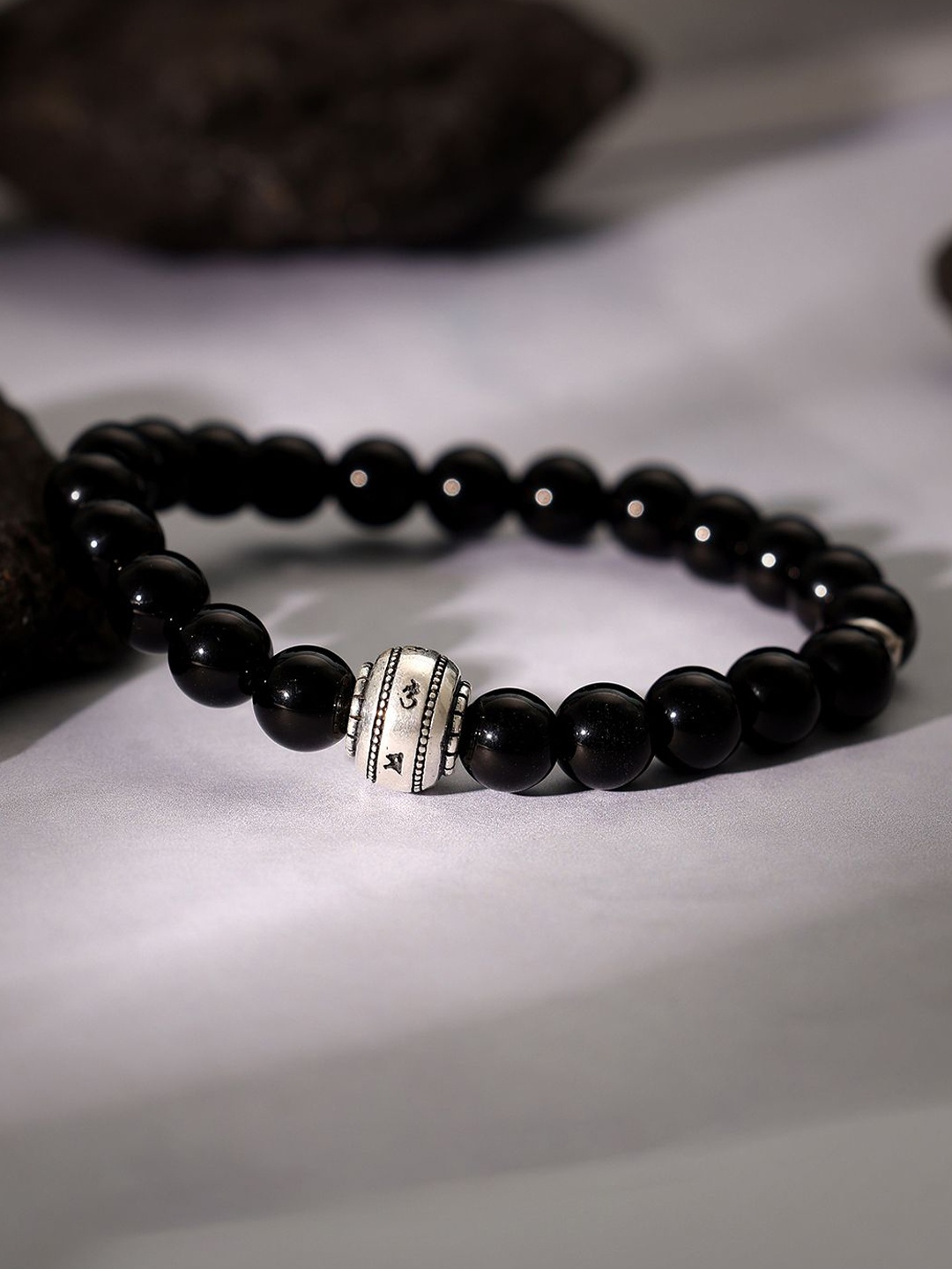GIVA Men 925 Sterling Silver Rhodium-Plated Beaded Midnight Sparkle Oxidised Bracelet
GIVA Men 925 Sterling Silver Rhodium-Plated Beaded Midnight Sparkle Oxidised Bracelet