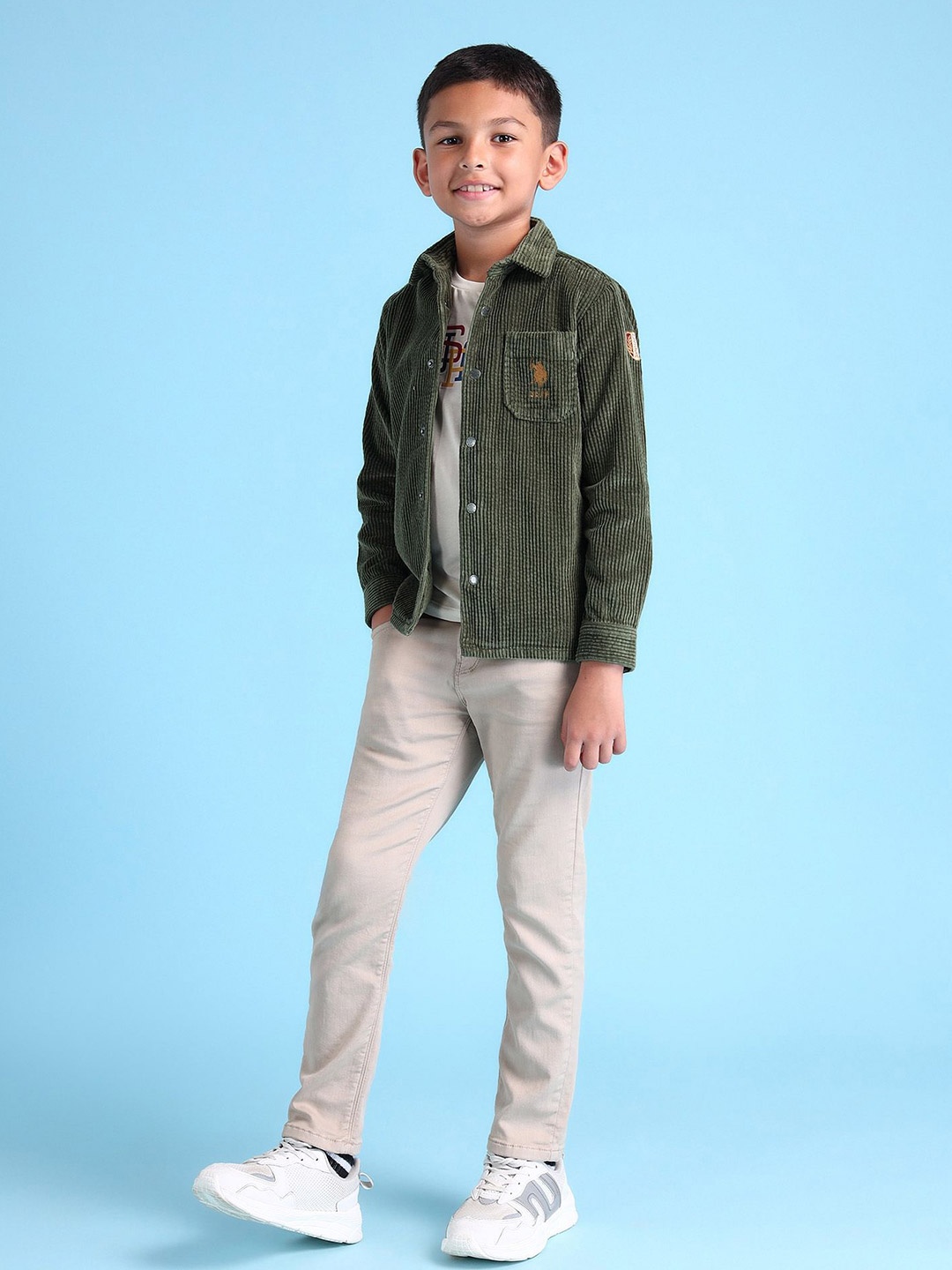 U.S. Polo Assn. Kids Boys Classic Fit Spread Collar Solid Cotton Casual Shirt, Green
U.S. Polo Assn. Kids Boys Classic Fit Spread Collar Solid Cotton Casual Shirt, Green
