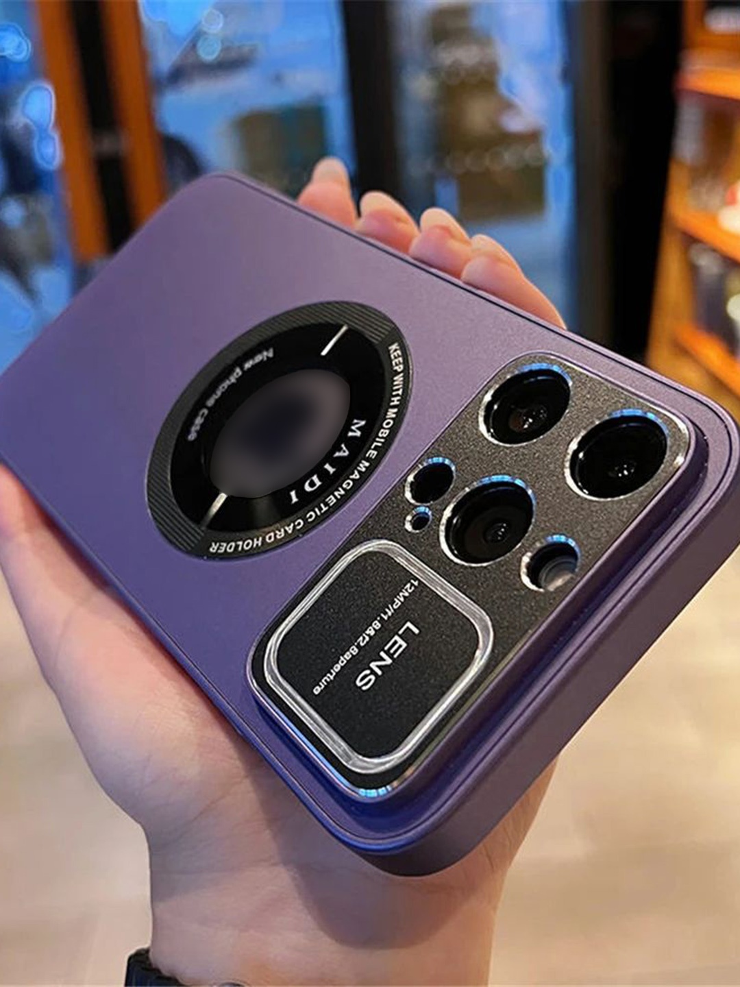 Luxury Kase LK109 Metal Camera Protection Magnetic Mag-Safe iPhone 14 Pro Back Case, Purple
Luxury Kase LK109 Metal Camera Protection Magnetic Mag-Safe iPhone 14 Pro Back Case, Purple