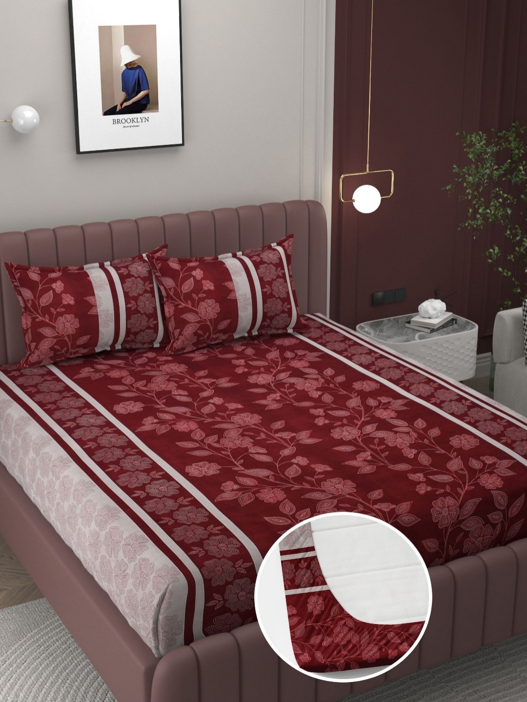 BELVOSTUM New Fitted Collection Brown Printed 300TC Cotton King Bedsheet Set 2.28m x 2.14m
BELVOSTUM New Fitted Collection Brown Printed 300TC Cotton King Bedsheet Set 2.28m x 2.14m