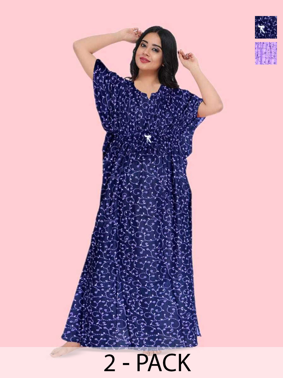 PR PINK ROYAL Printed Maxi Nightdress, Purple
PR PINK ROYAL Printed Maxi Nightdress, Purple