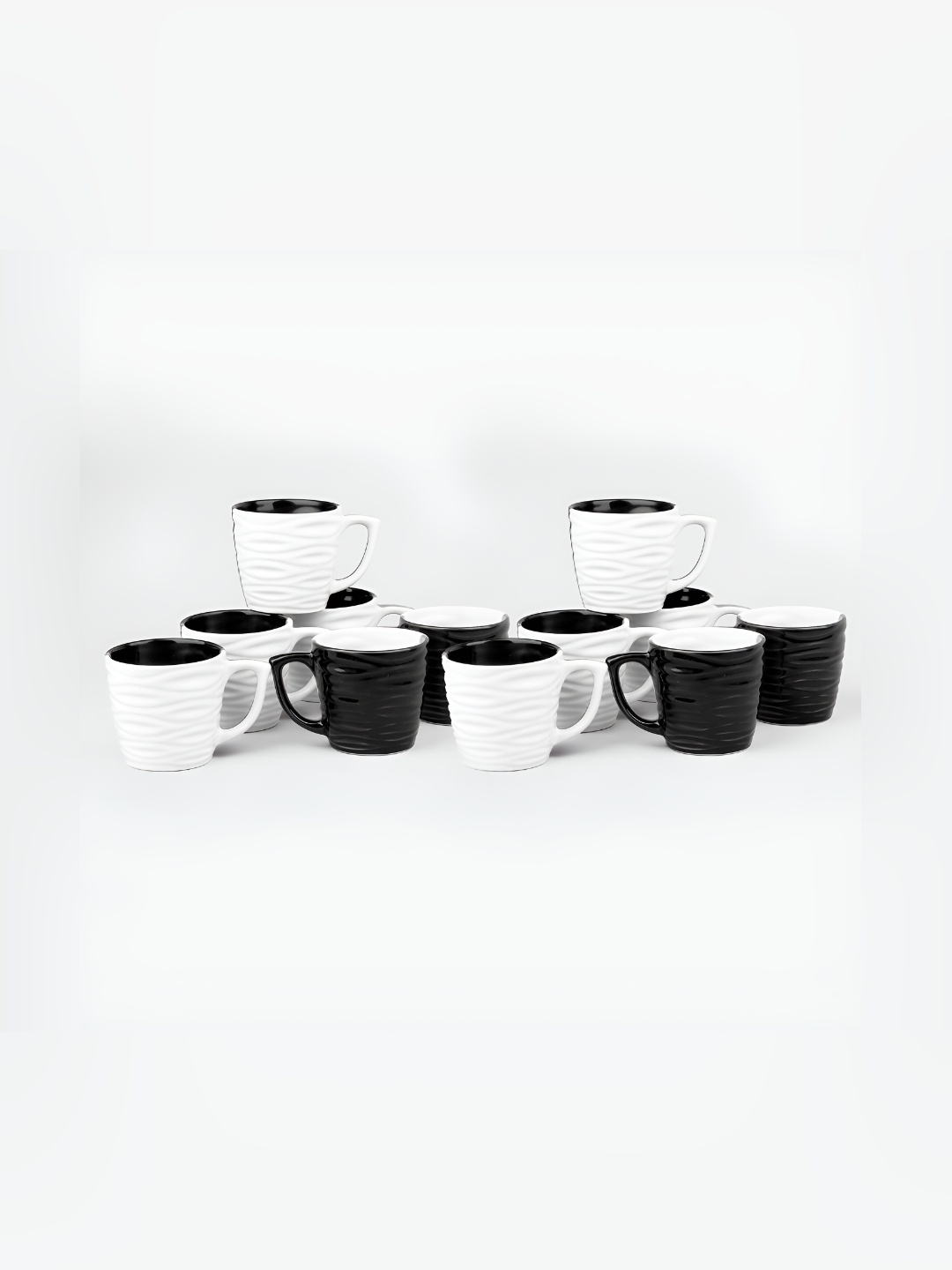 Storepedia White & Black Handcrafted Textured Ceramic Glossy Cups Set of Cups and Mugs
Storepedia White & Black Handcrafted Textured Ceramic Glossy Cups Set of Cups and Mugs