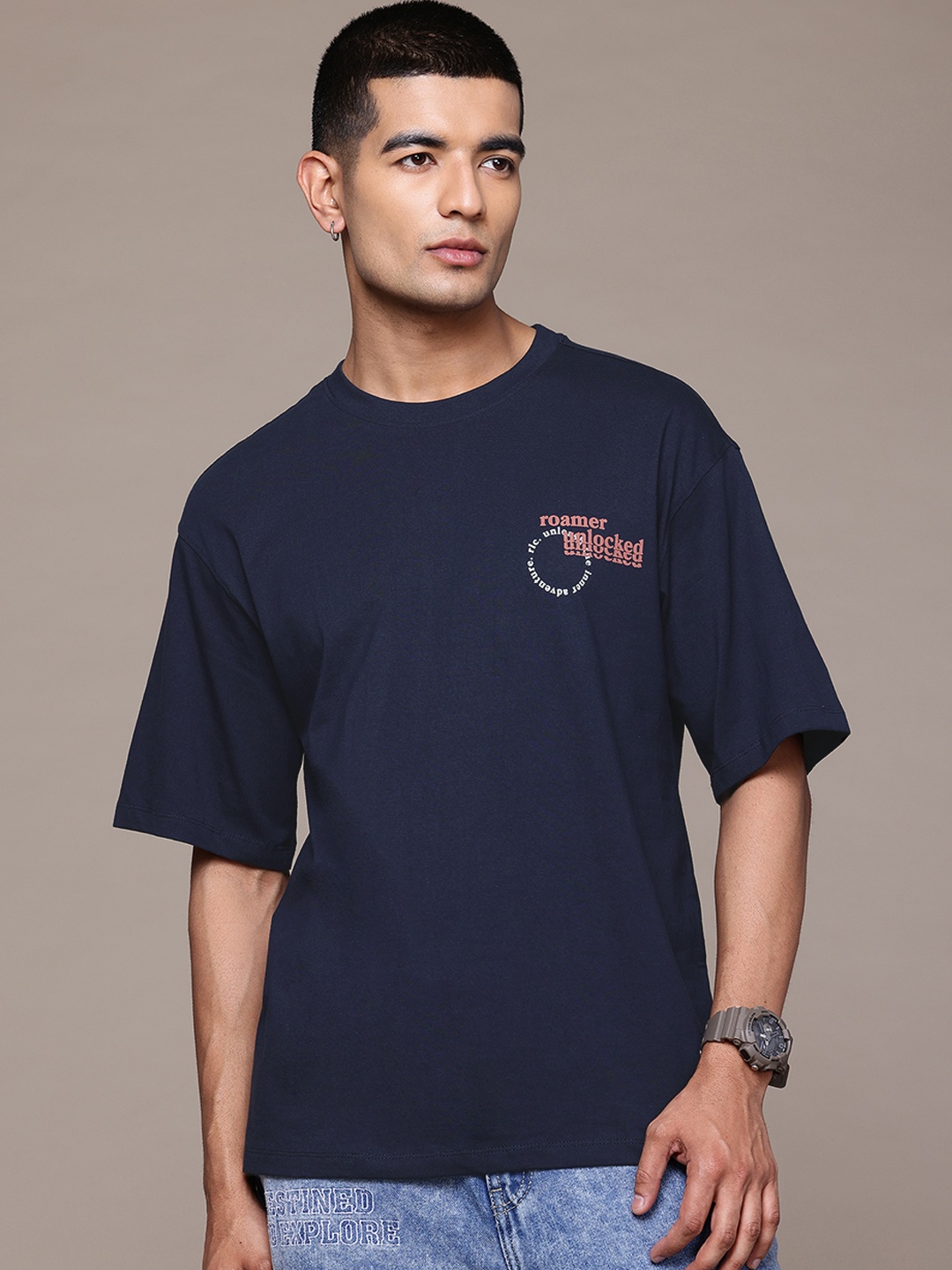 The Roadster Lifestyle Co. Relaxed Fit Typography Printed Pure Cotton T-shirt, Navy blue
The Roadster Lifestyle Co. Relaxed Fit Typography Printed Pure Cotton T-shirt, Navy blue