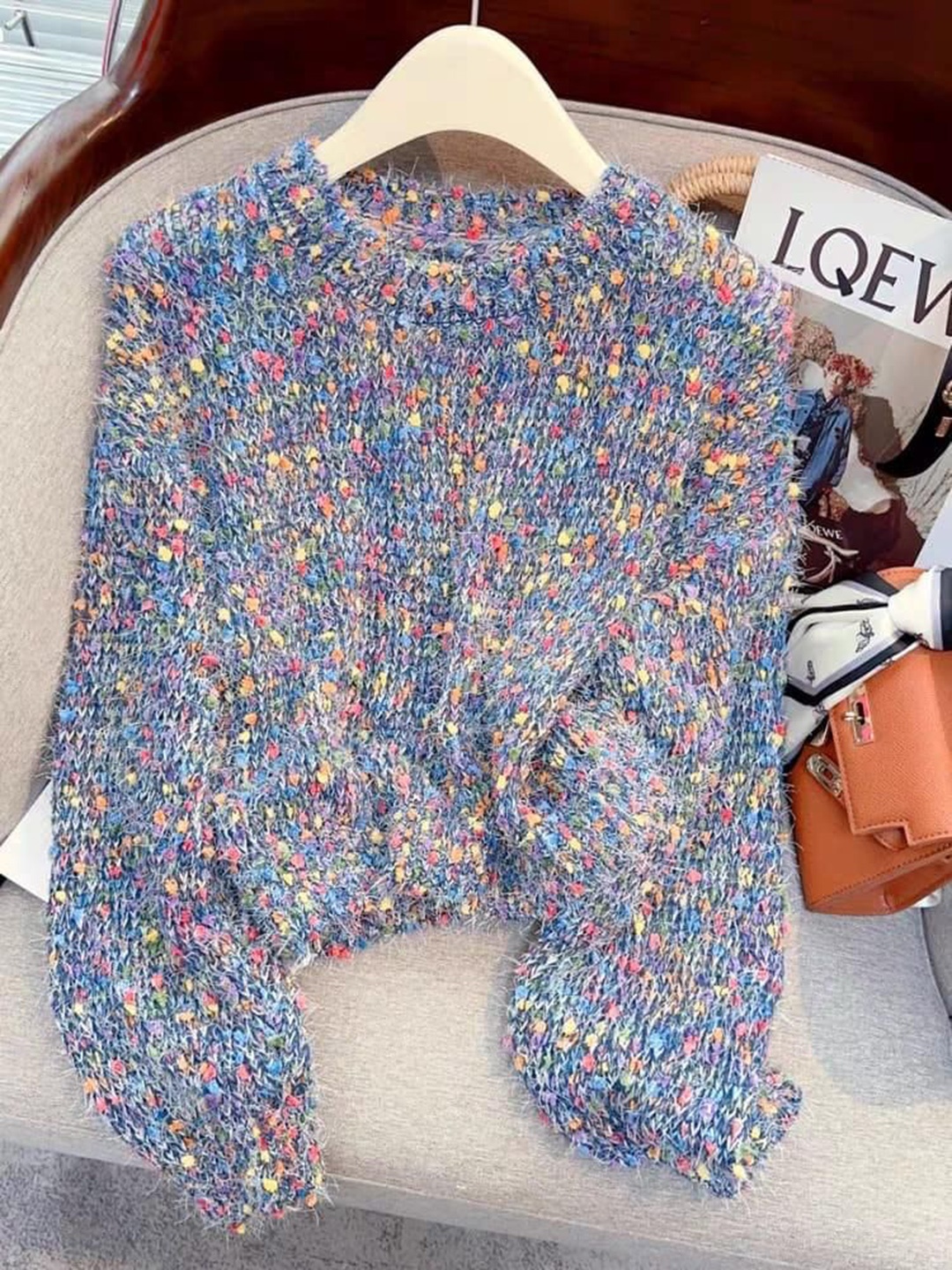 Alamode By Akanksha Women Woollen Longline Pullover Blue Salerma Mohair Knit Sweater
Alamode By Akanksha Women Woollen Longline Pullover Blue Salerma Mohair Knit Sweater