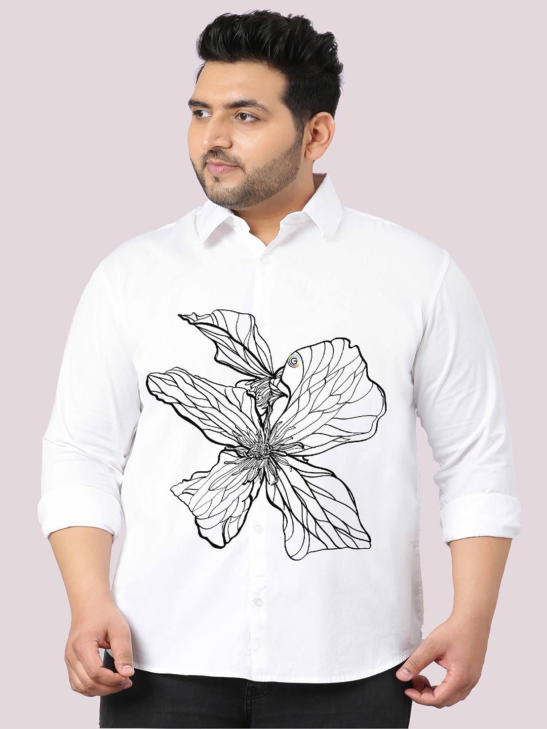 Guniaa Men Plus Size Classic Fit Spread Collar Floral Printed Cotton Party Shirt, White
Guniaa Men Plus Size Classic Fit Spread Collar Floral Printed Cotton Party Shirt, White
