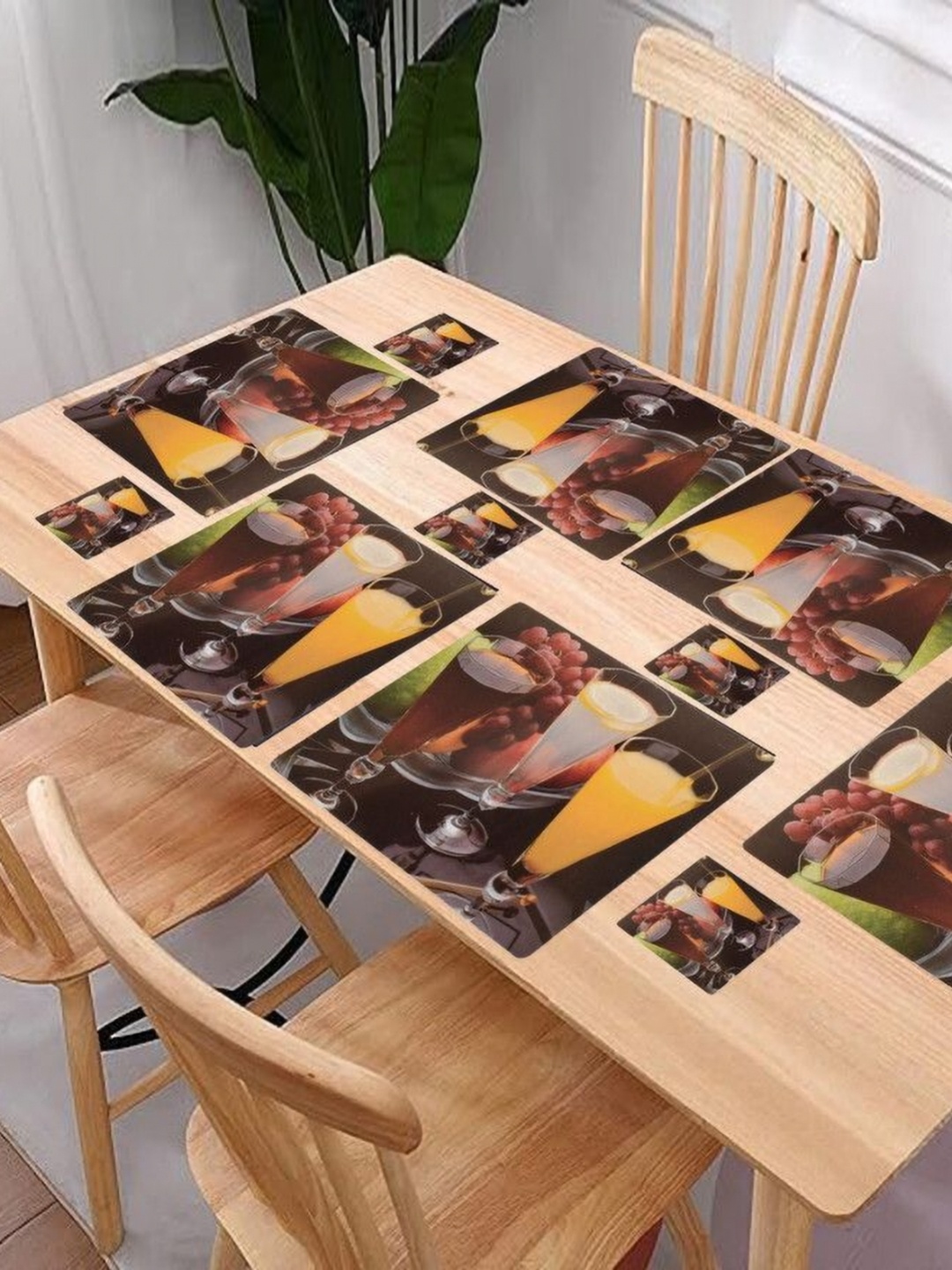 REVEXO Yellow & Brown 12 Pieces Printed Rectangular Shaped Coasters & Table Placemats
REVEXO Yellow & Brown 12 Pieces Printed Rectangular Shaped Coasters & Table Placemats