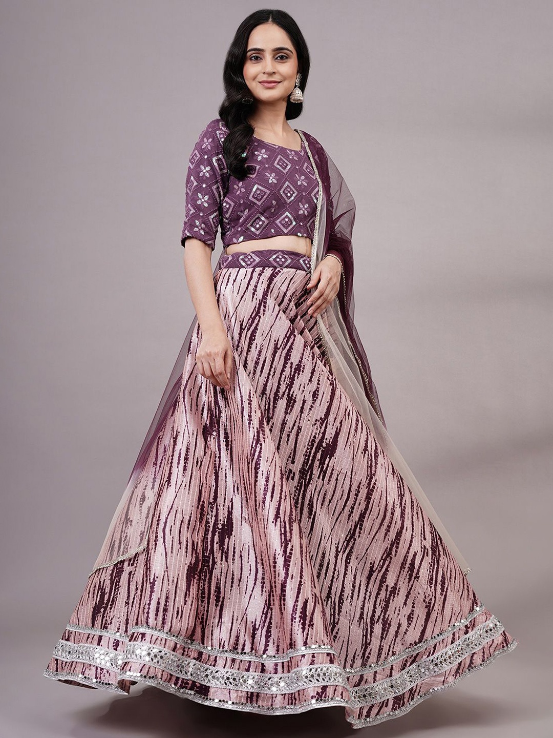 Utsav Fashion Embellished Mirror Work Ready to Wear Lehenga & Choli With Dupatta, Purple
Utsav Fashion Embellished Mirror Work Ready to Wear Lehenga & Choli With Dupatta, Purple