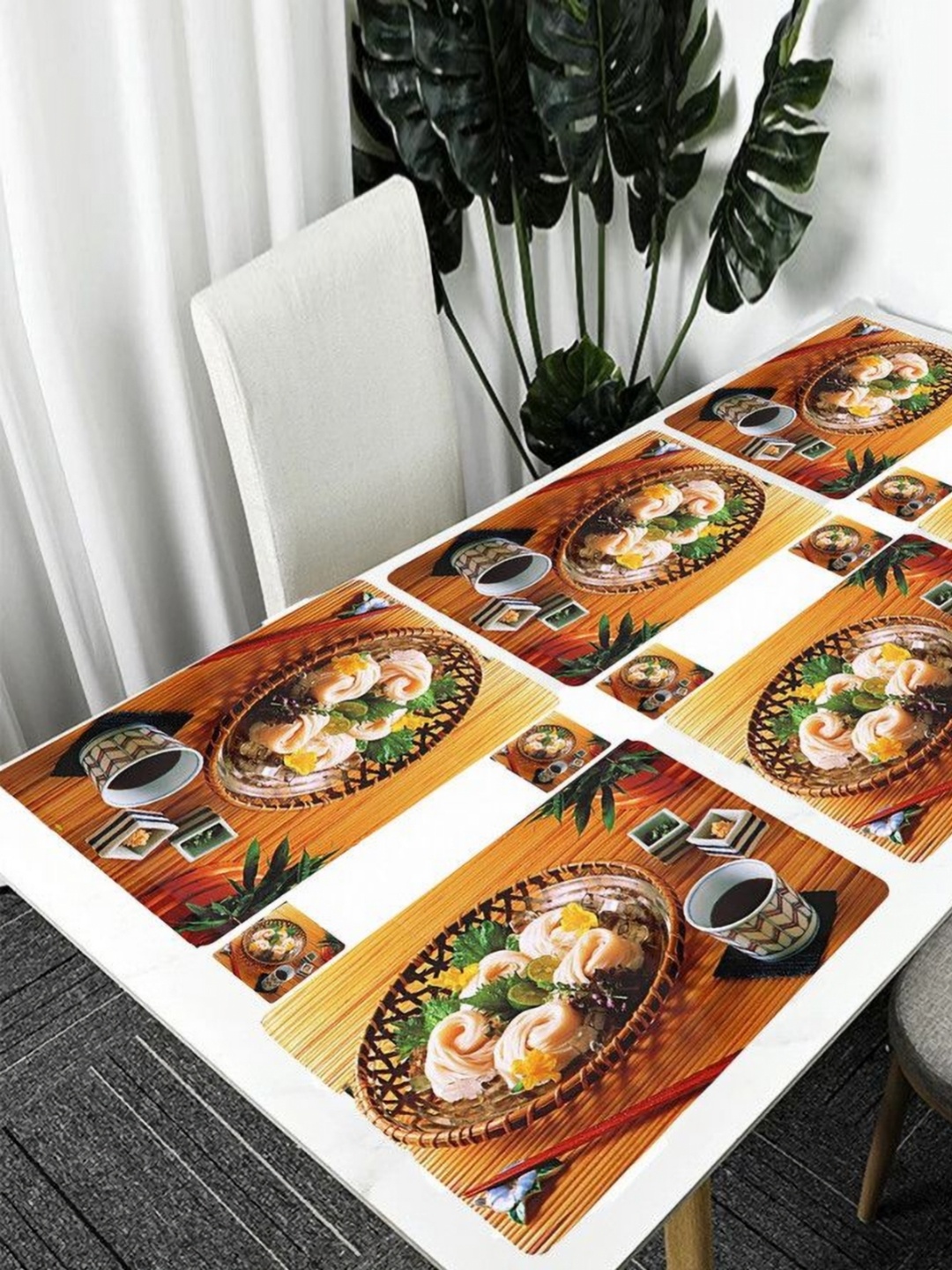 REVEXO Yellow & Green 12 Pieces Printed Rectangular Shaped Coasters & Table Placemats
REVEXO Yellow & Green 12 Pieces Printed Rectangular Shaped Coasters & Table Placemats