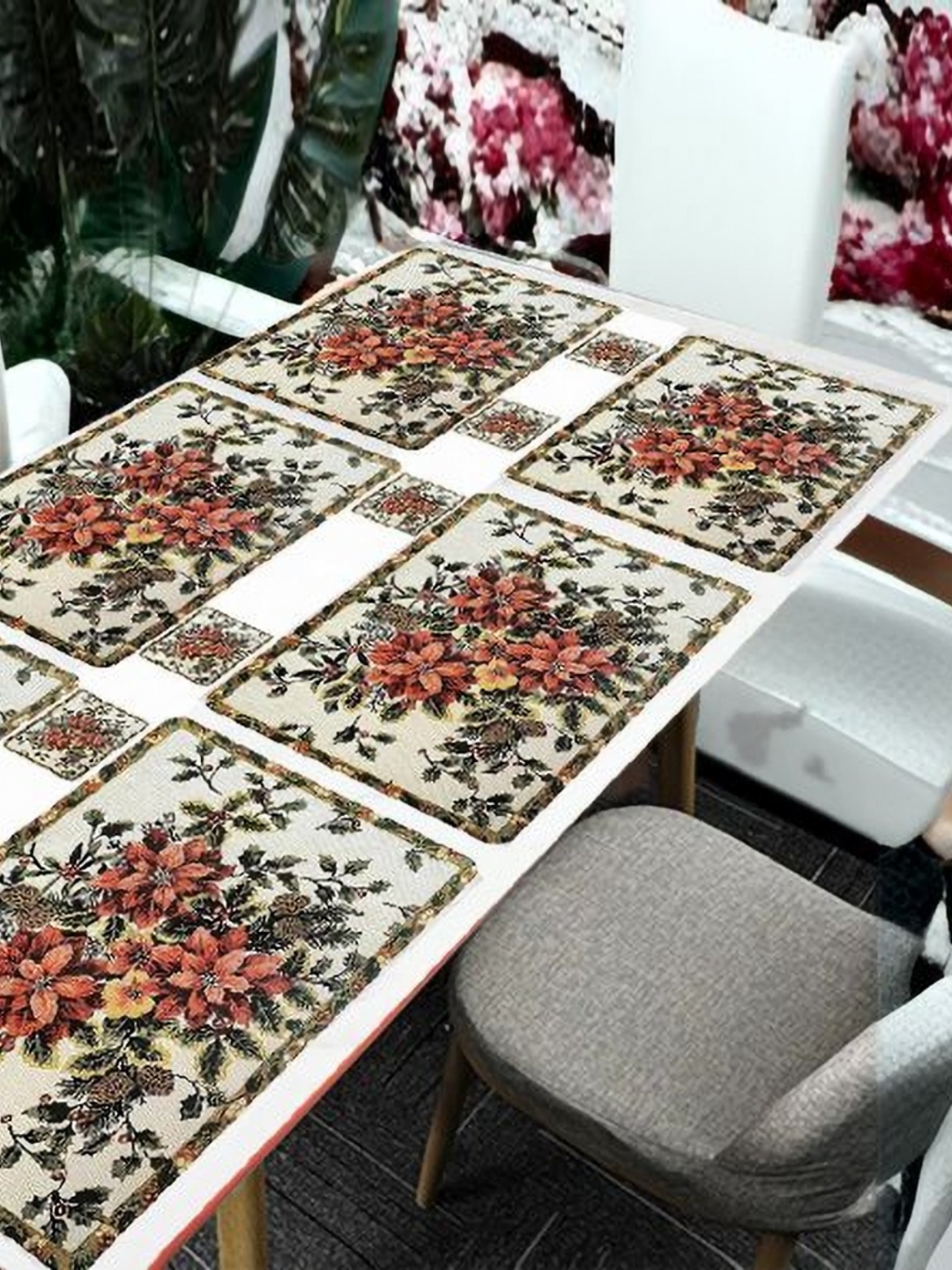 REVEXO White & Pink 12 Pieces Printed Rectangular Shaped Coasters & Table Placemats
REVEXO White & Pink 12 Pieces Printed Rectangular Shaped Coasters & Table Placemats