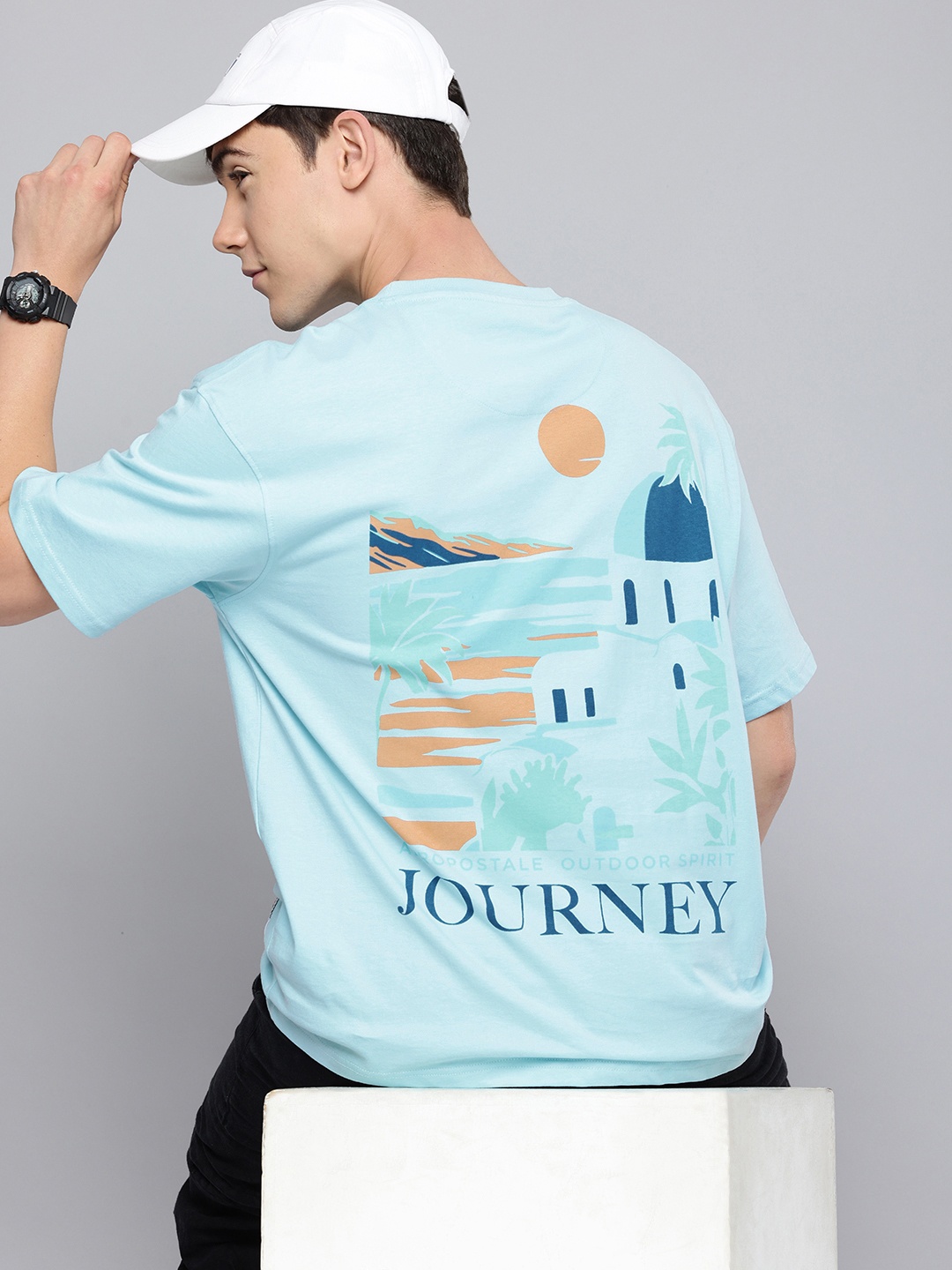 Aeropostale Graphic Printed Drop-Shoulder Sleeves Relaxed Fit Pure Cotton T-shirt, Blue
Aeropostale Graphic Printed Drop-Shoulder Sleeves Relaxed Fit Pure Cotton T-shirt, Blue
