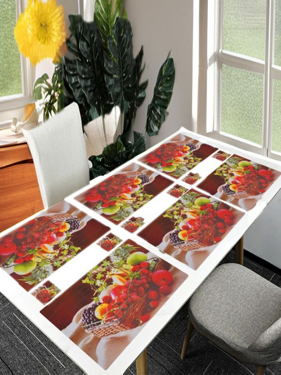 REVEXO Brown & White 12 Pieces Printed Rectangular Shaped Coasters & Table Placemats, Red
REVEXO Brown & White 12 Pieces Printed Rectangular Shaped Coasters & Table Placemats, Red