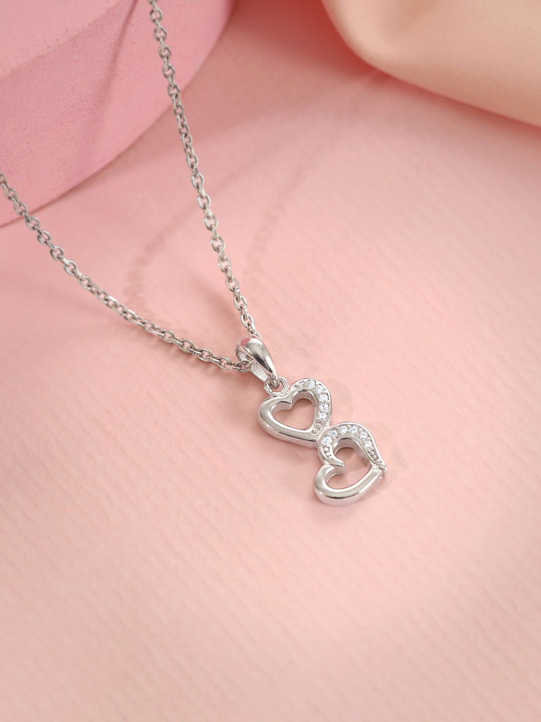 GIVA 925 Silver Rhodium-Plated Contemporary Artificial Stone Studded Pendant with Chain
GIVA 925 Silver Rhodium-Plated Contemporary Artificial Stone Studded Pendant with Chain