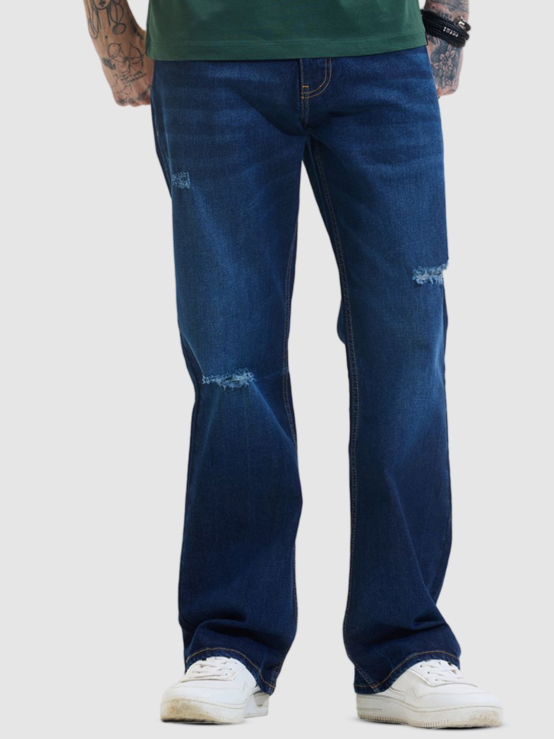 Snitch Men Classic Regular Fit Mildly Distressed Light Fade Cotton Stretchable Jeans, Blue
Snitch Men Classic Regular Fit Mildly Distressed Light Fade Cotton Stretchable Jeans, Blue