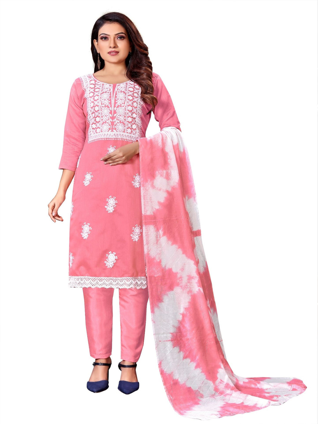 Aika Floral Embroidered Pure Silk Unstitched Dress Material, Pink
Aika Floral Embroidered Pure Silk Unstitched Dress Material, Pink