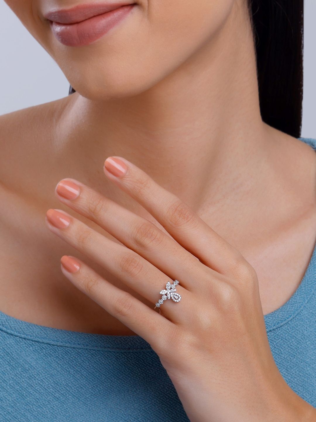 GIVA 925 Silver Rhodium-Plated CZ-Studded Periwinkle Floral Ring Fixed Size Indian - 12
GIVA 925 Silver Rhodium-Plated CZ-Studded Periwinkle Floral Ring Fixed Size Indian - 12