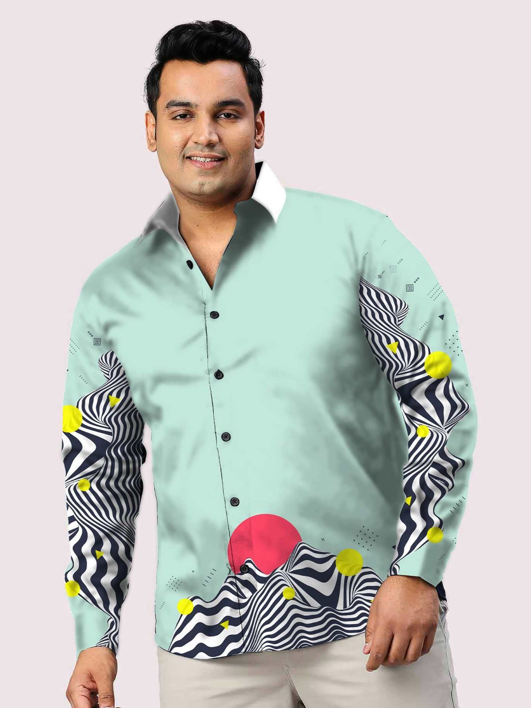 Guniaa Men Plus Size Classic Fit Spread Collar Abstract Printed Cotton Party Shirt, Sea green
Guniaa Men Plus Size Classic Fit Spread Collar Abstract Printed Cotton Party Shirt, Sea green