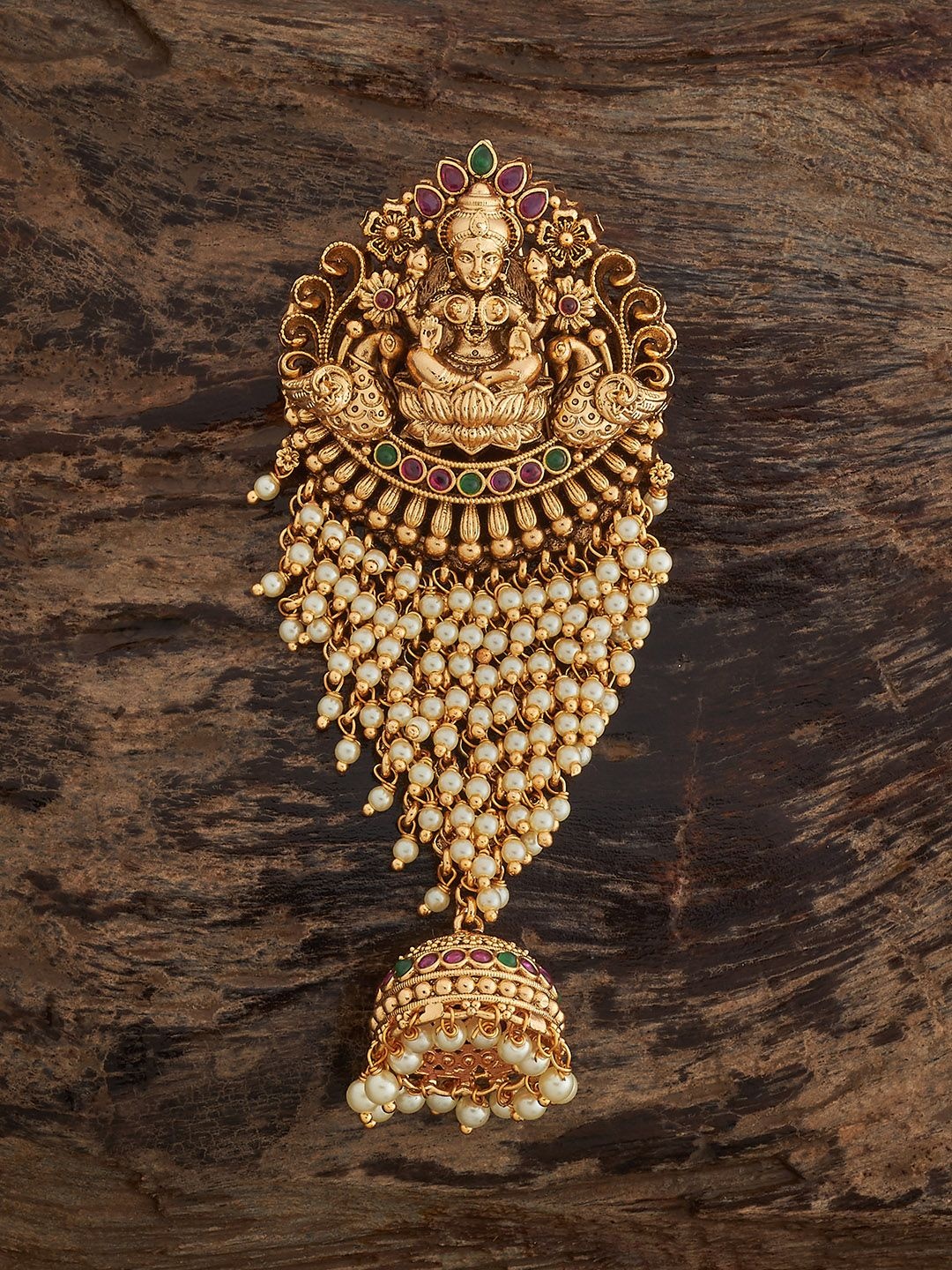 Kushal's Fashion Jewellery Women Gold-Plated Stone Studded & Beaded Antique Hair Brooch
Kushal's Fashion Jewellery Women Gold-Plated Stone Studded & Beaded Antique Hair Brooch
