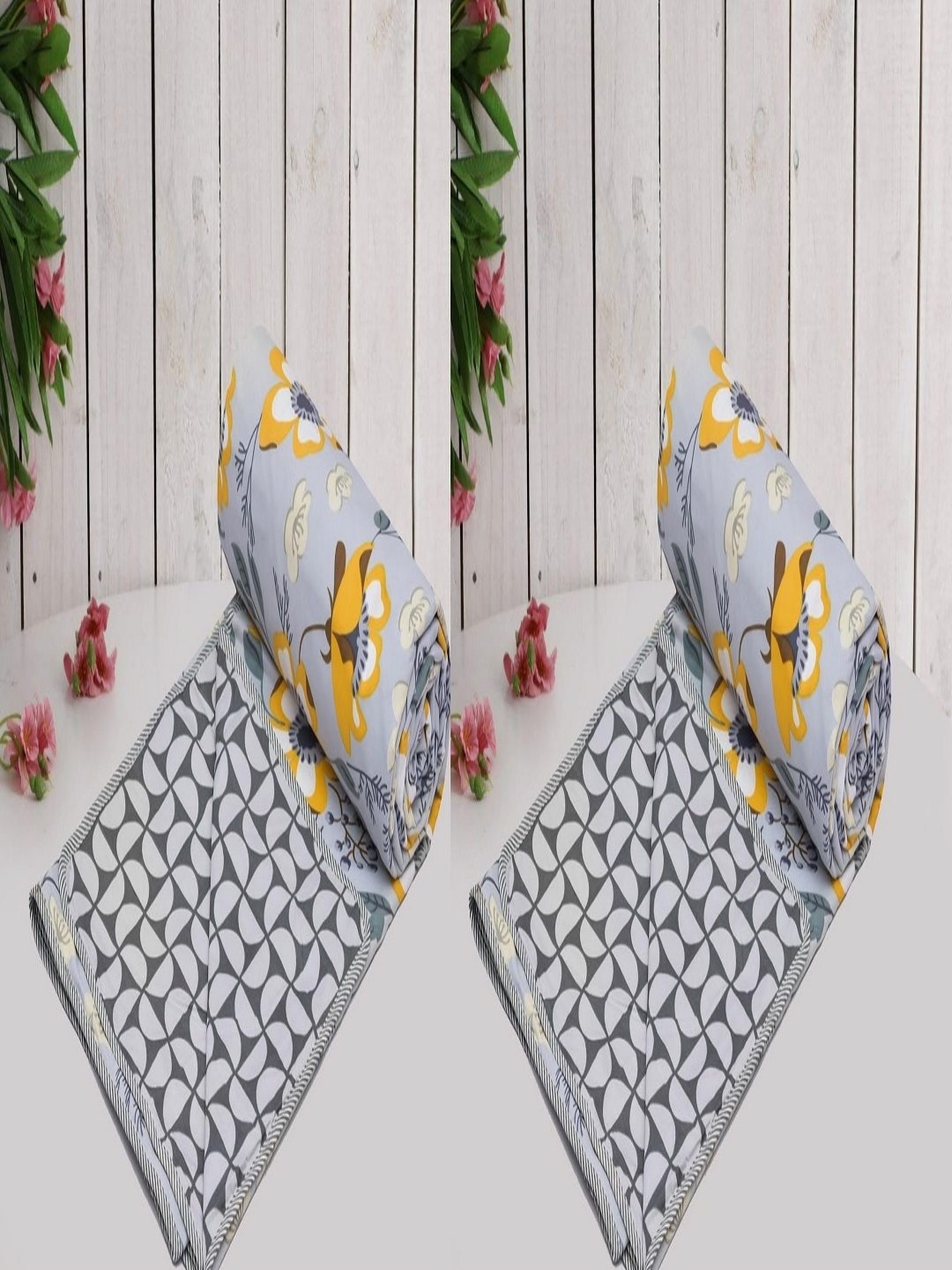 Myntra Elegant Homes Grey & Yellow 2 PCS Floral 150 GSM Microfiber Summer Single Bed Dohar
Myntra Elegant Homes Grey & Yellow 2 PCS Floral 150 GSM Microfiber Summer Single Bed Dohar