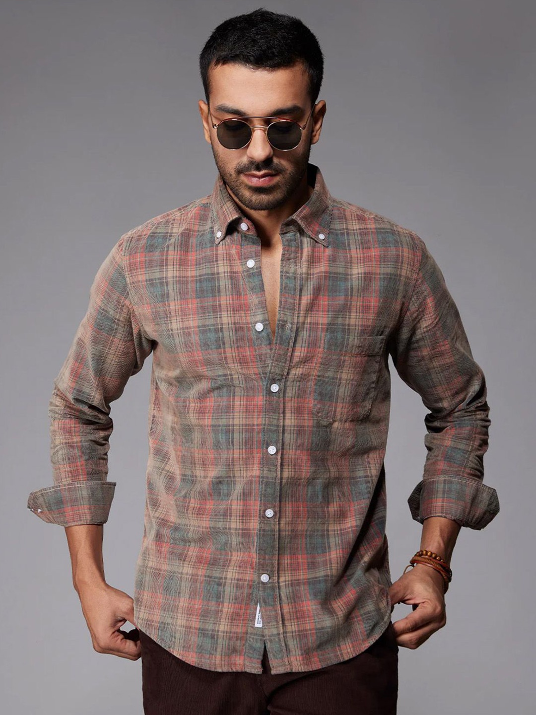 Bombay Shirt Company Men Custom Tailored Fit Tartan Checked Cotton Casual Shirt, Brown
Bombay Shirt Company Men Custom Tailored Fit Tartan Checked Cotton Casual Shirt, Brown