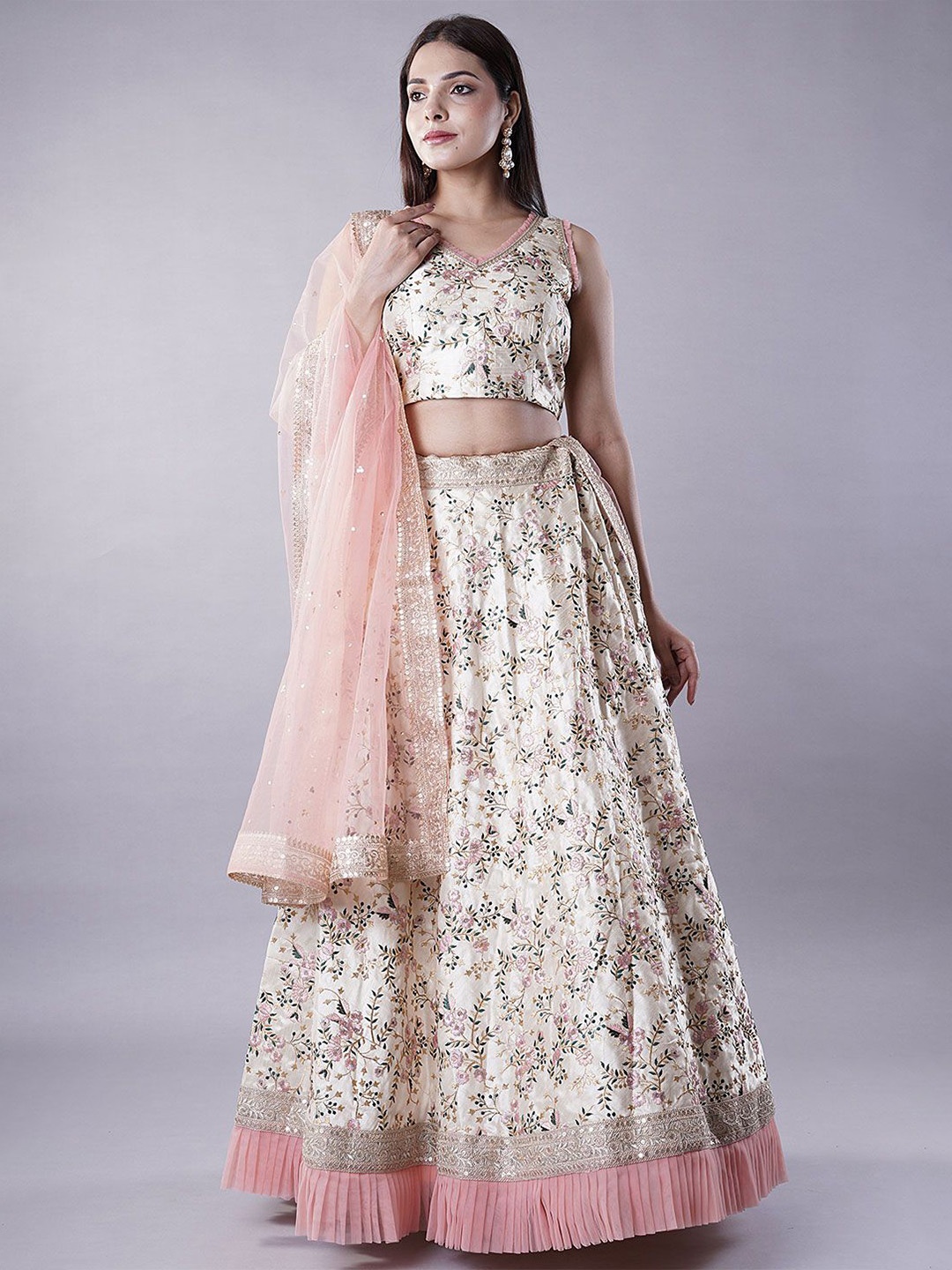 Utsav Fashion Embroidered Sequinned Ready To Wear Lehenga & Choli With Dupatta, Beige
Utsav Fashion Embroidered Sequinned Ready To Wear Lehenga & Choli With Dupatta, Beige