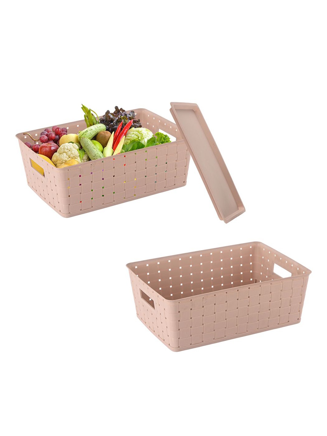 Kuber Industries Beige Pack of 2 Cannes Pattern Stackable Storage Box with Lid Organisers
Kuber Industries Beige Pack of 2 Cannes Pattern Stackable Storage Box with Lid Organisers
