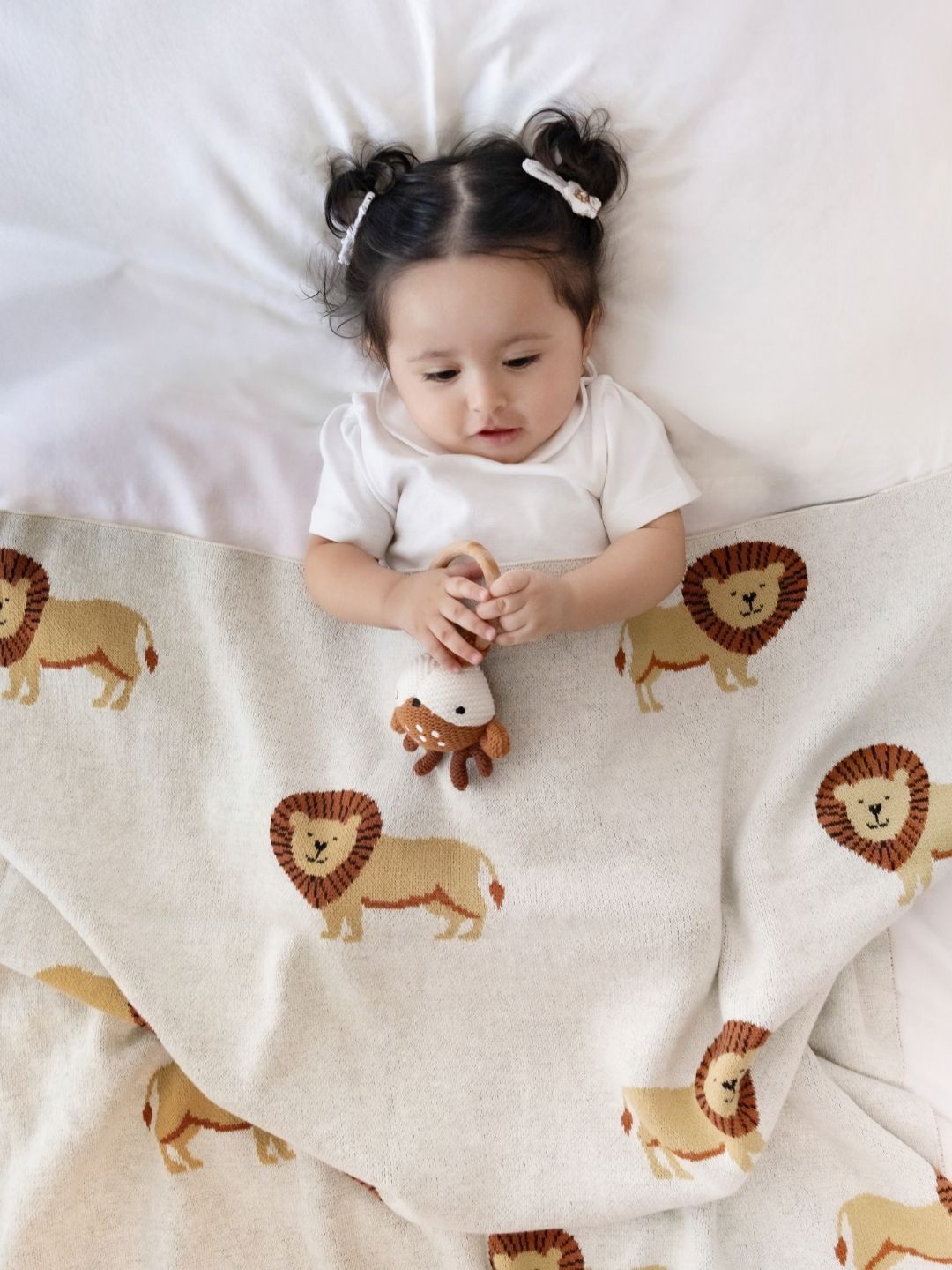 haus & kinder Jungle Paws Blanket With A Teether 500 GSM AC Room Single Bed Blanket, White
haus & kinder Jungle Paws Blanket With A Teether 500 GSM AC Room Single Bed Blanket, White