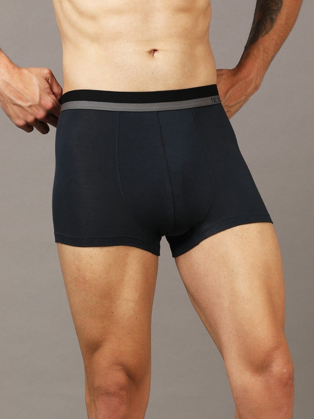 NEVER NEUD Anti-Bacterial Ultra Soft & Stretchable Mid- Rise Trunk NN03-M1503-S, Charcoal
NEVER NEUD Anti-Bacterial Ultra Soft & Stretchable Mid- Rise Trunk NN03-M1503-S, Charcoal