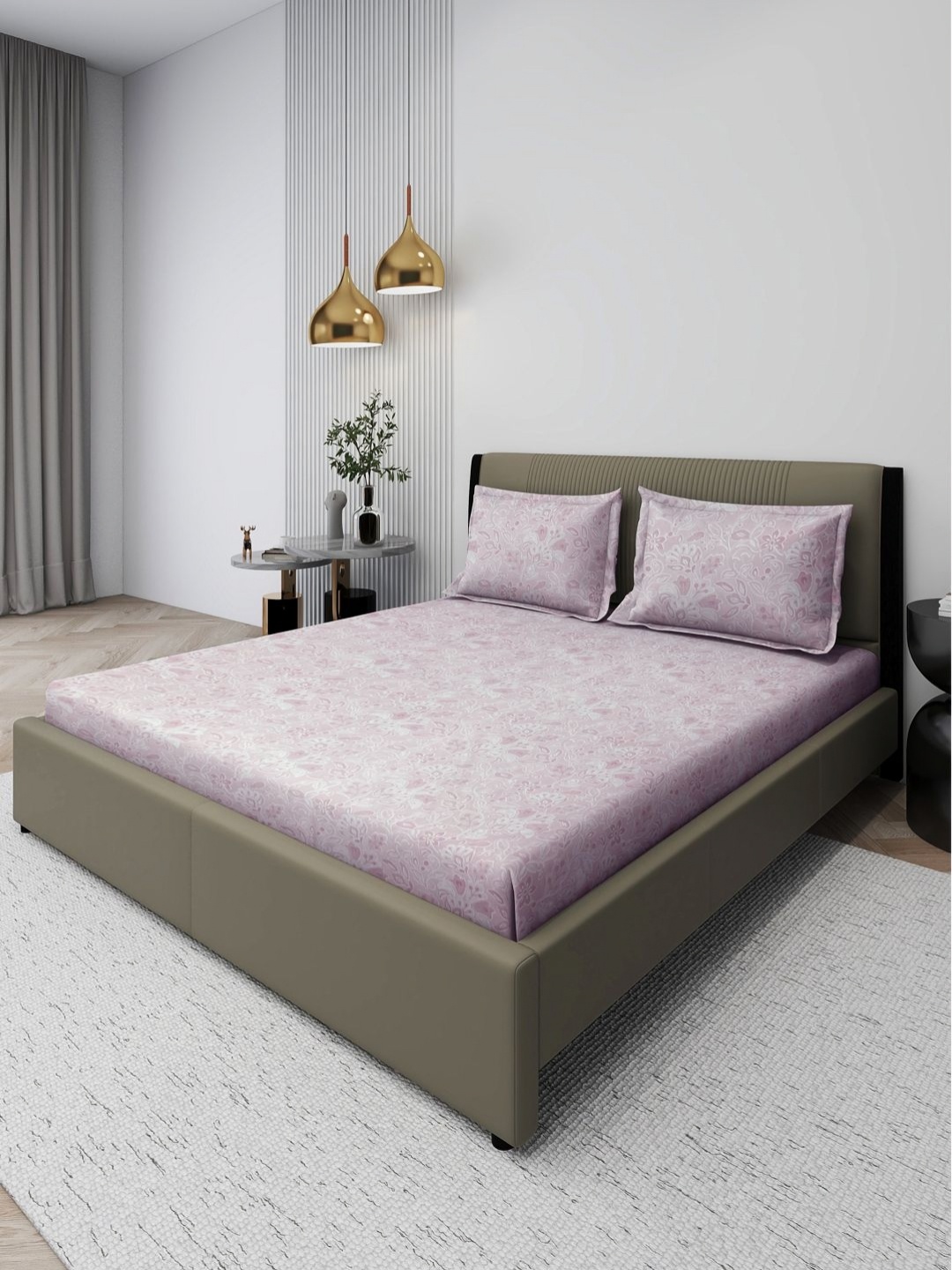 Aura Pink & Off White Floral Printed 144 TC Cotton Queen Size Bedsheet Set 2.54 m x 2.28 m
Aura Pink & Off White Floral Printed 144 TC Cotton Queen Size Bedsheet Set 2.54 m x 2.28 m