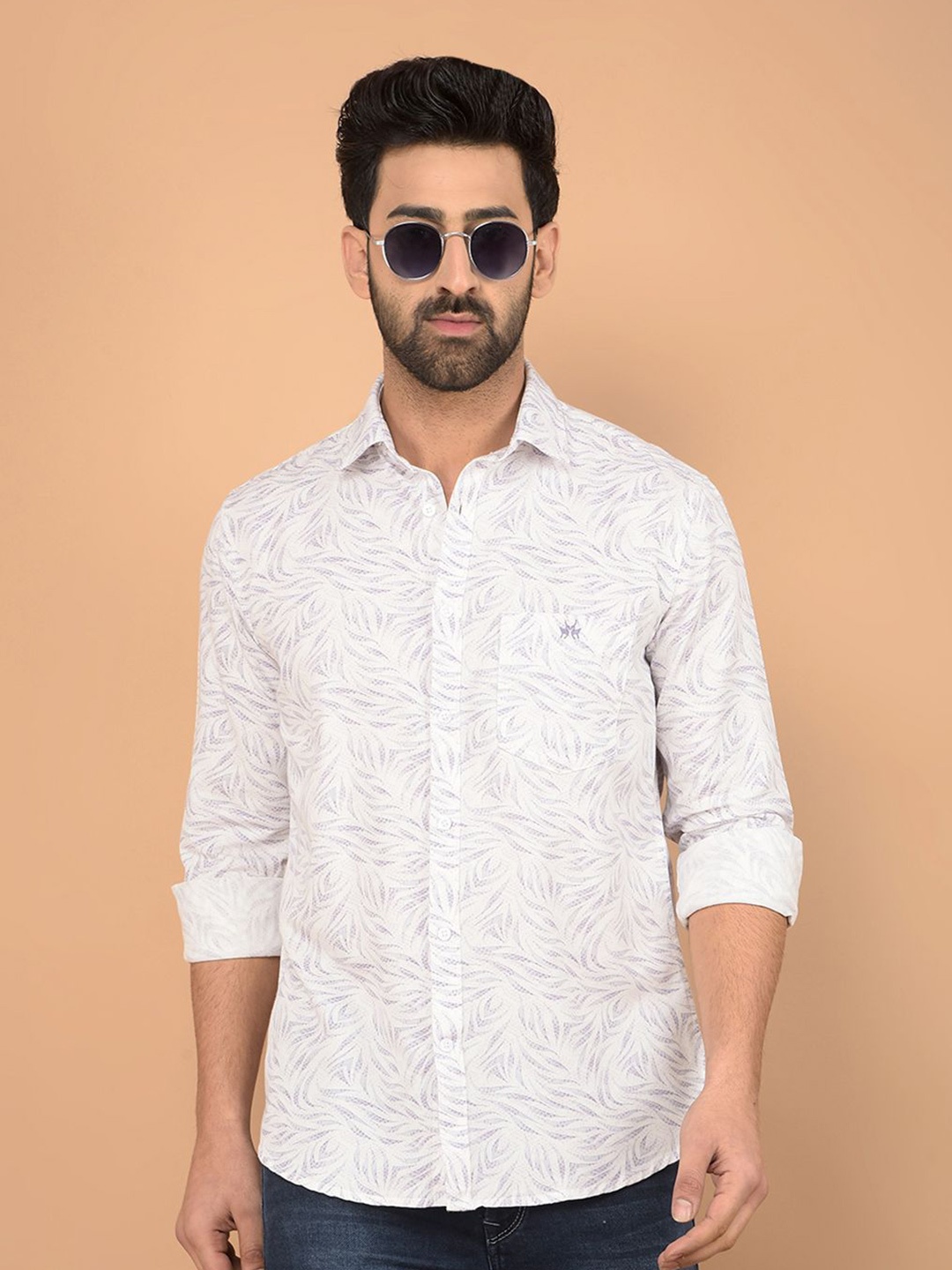 Crimsoune Club Men Classic Slim Fit Spread Collar Floral Printed Cotton Casual Shirt, White
Crimsoune Club Men Classic Slim Fit Spread Collar Floral Printed Cotton Casual Shirt, White