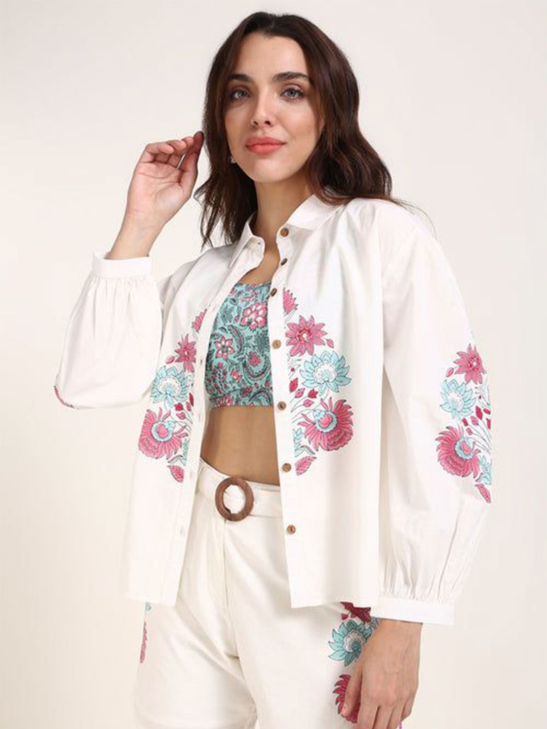 Virgio Women Chandrataal An Ivory Dream Jaipur Hand Block Print Long Sleeve Shirt, White
Virgio Women Chandrataal An Ivory Dream Jaipur Hand Block Print Long Sleeve Shirt, White