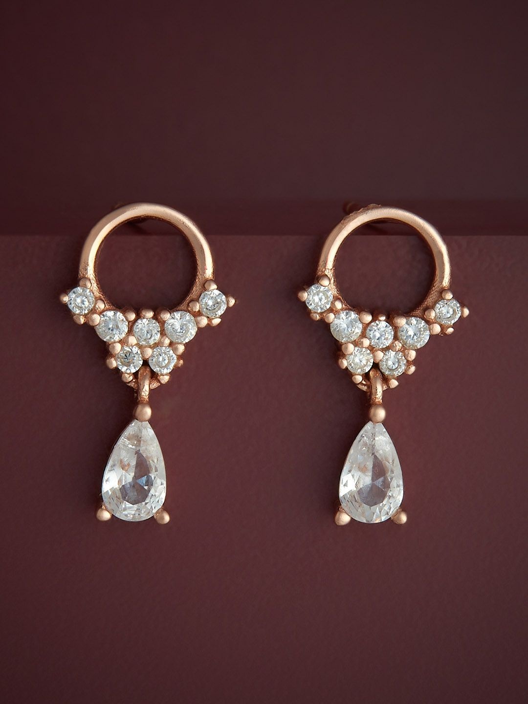 Kushal's Fashion Jewellery 92.5 Silver Rose Gold-Plated Zircon Classic Earrings, White
Kushal's Fashion Jewellery 92.5 Silver Rose Gold-Plated Zircon Classic Earrings, White