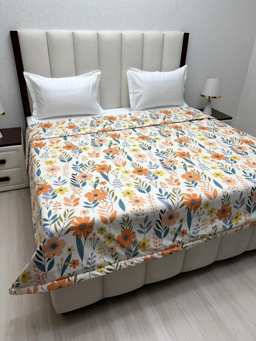 Pure Decor Comfy White Floral Printed Microfiber 200 GSM AC Room King Size Comforter
Pure Decor Comfy White Floral Printed Microfiber 200 GSM AC Room King Size Comforter