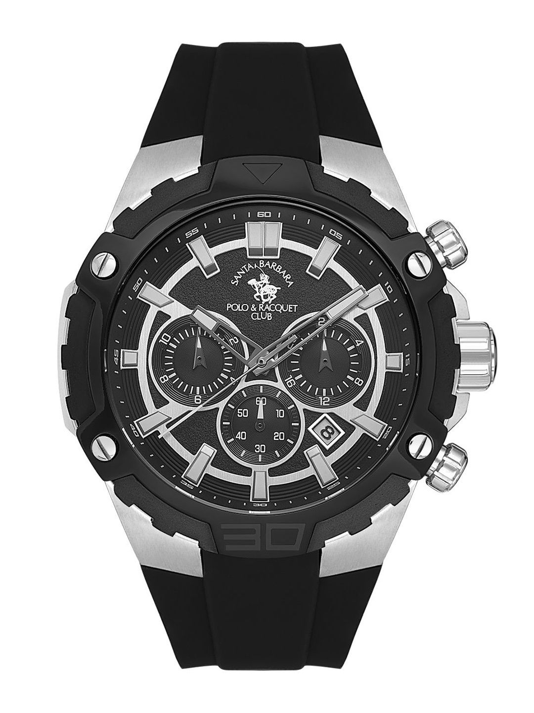SANTA BARBARA POLO & RACQUET CLUB Men Dial & Reset Time Analogue Watch SB.5.10002-2, Black
SANTA BARBARA POLO & RACQUET CLUB Men Dial & Reset Time Analogue Watch SB.5.10002-2, Black