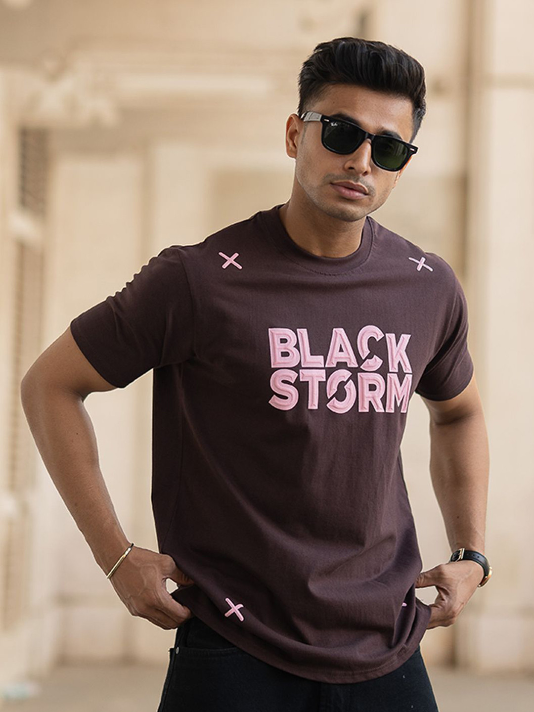 Powerlook Men Regular Fit Typography Printed Round Neck Cotton T-shirt, Brown 
Powerlook Men Regular Fit Typography Printed Round Neck Cotton T-shirt, Brown