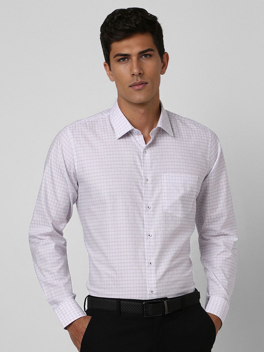 Van Heusen Men Slim Fit Spread Collar Grid Tattersall Checked Cotton Formal Shirt, White
Van Heusen Men Slim Fit Spread Collar Grid Tattersall Checked Cotton Formal Shirt, White